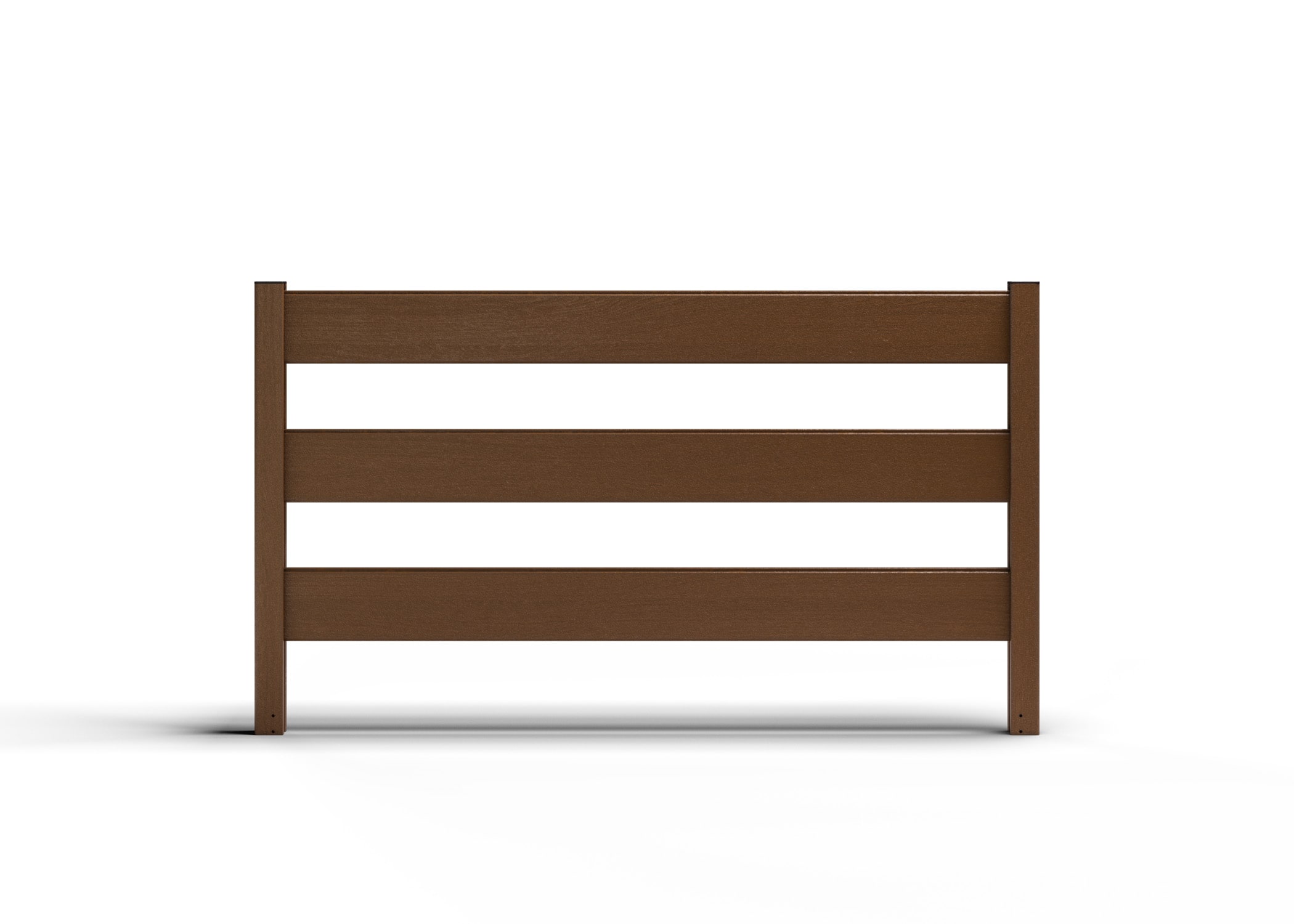 Natures Composites Modern Three Board Ranch Rail 4-ft H x 6-ft W Rosewood (Brown) Decorative Composite Fence Panel