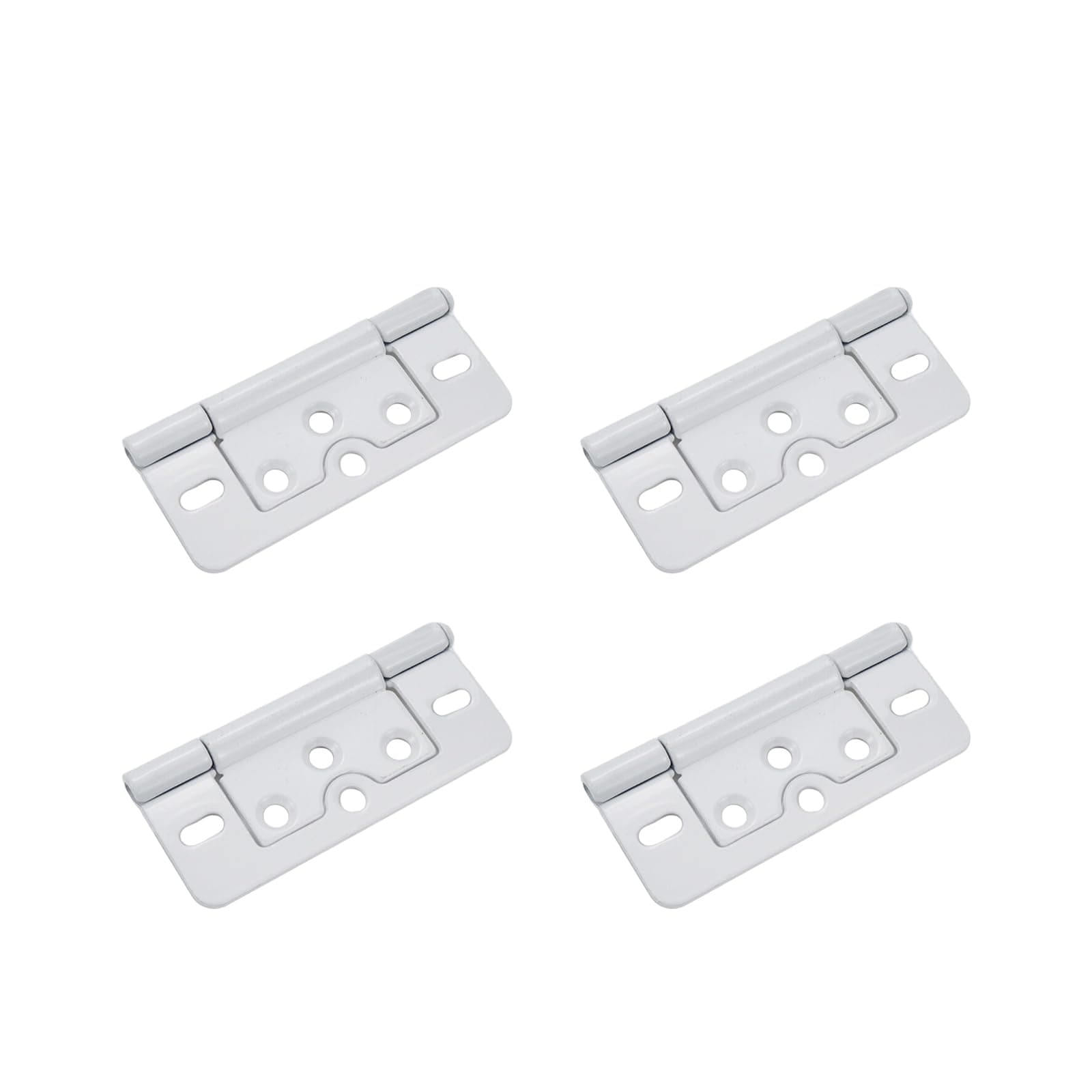Misopily  4 pcs 3 inch non mortise door hinges heavy duty iron white detachable butt hinge for cabinet doors windows cupboards furniture includes