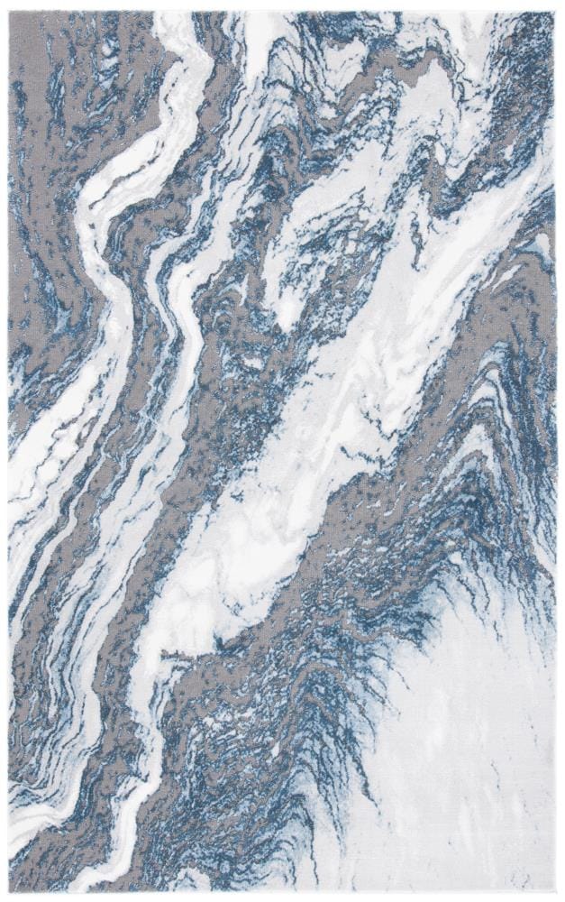 Safavieh CFT844M-6 Craft Mardi 7 x 9 (ft) Loomed Polypropylene Blue/Gray Rectangular Indoor Geode Area rug
