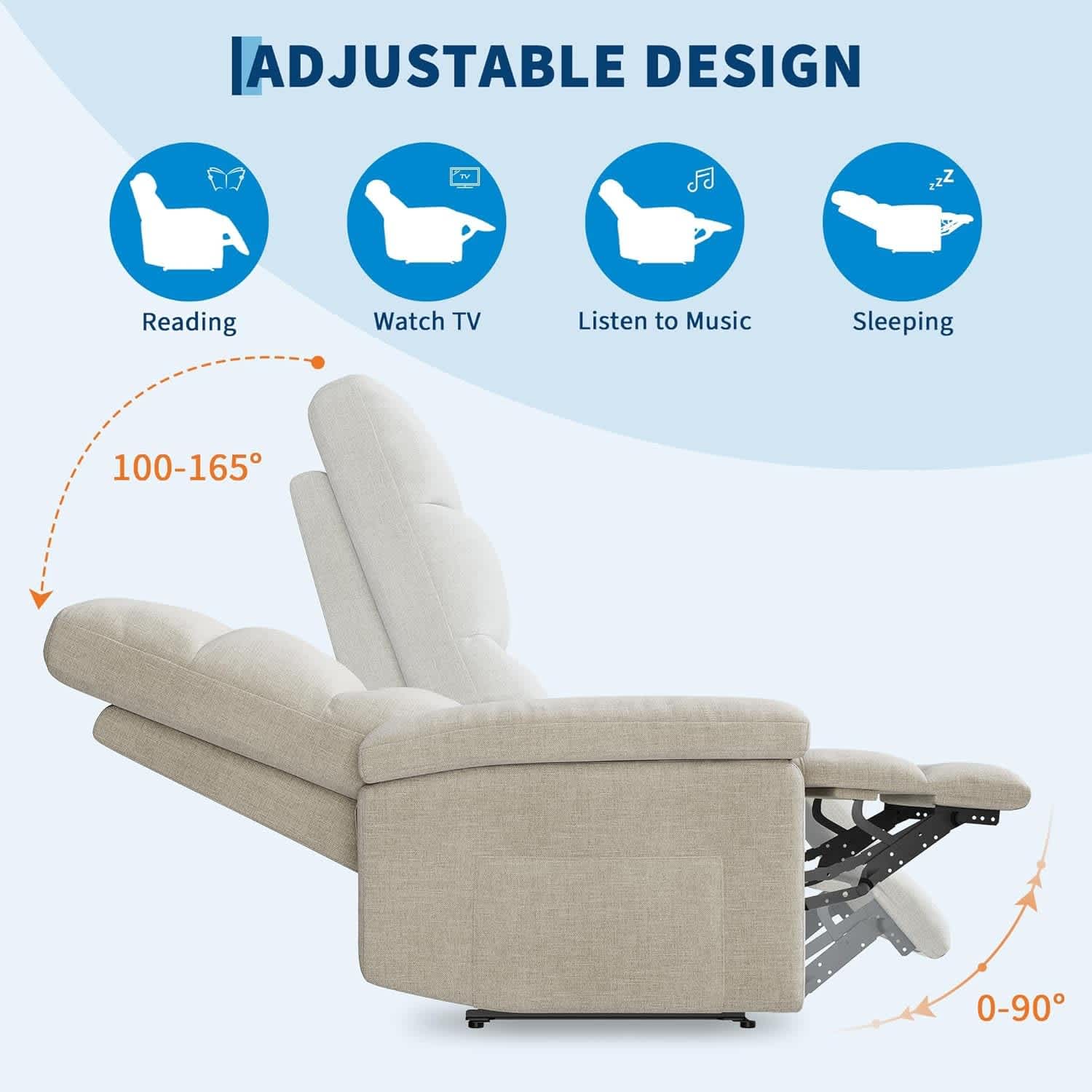 Qeetex LSHQPHK-33LNJCBL Sofas-Loveseats - View #4