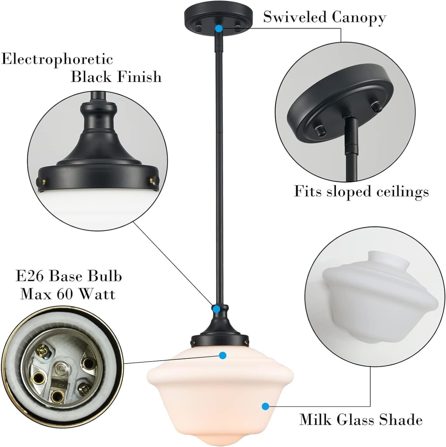 Claxy XT-B5329DU-BK-N Pendant-Lights - View #2