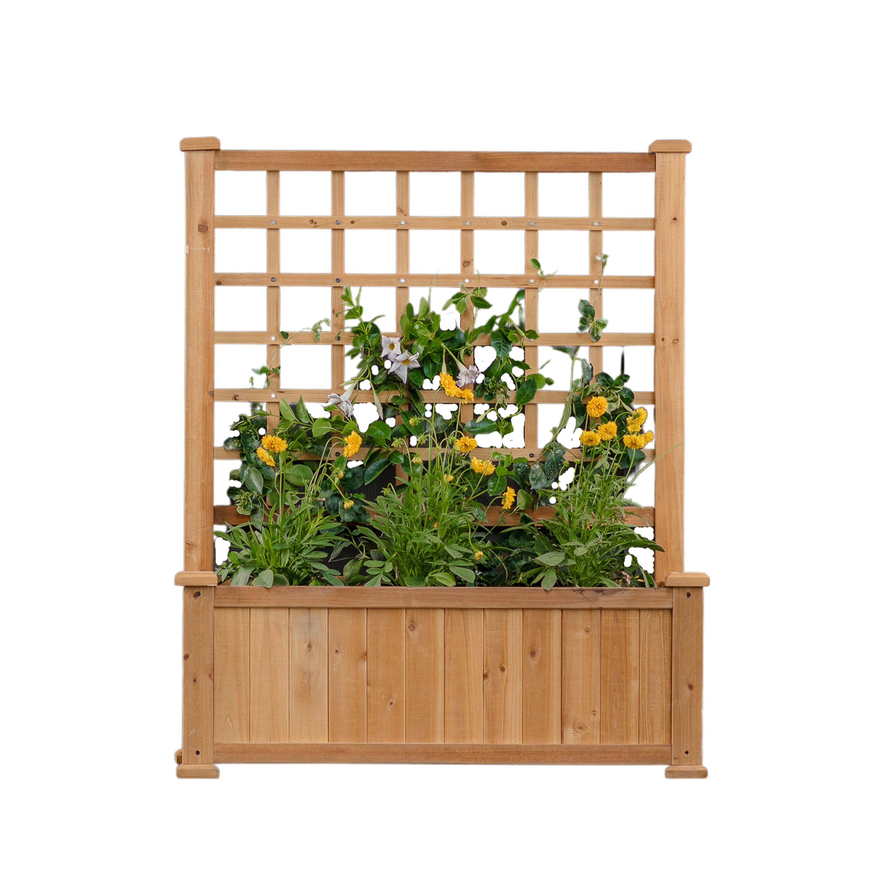 Vita 38.13-in W x 46.75-in H Golden Brown Cedar Traditional Raised Box in the & Planters department at Lowes.com