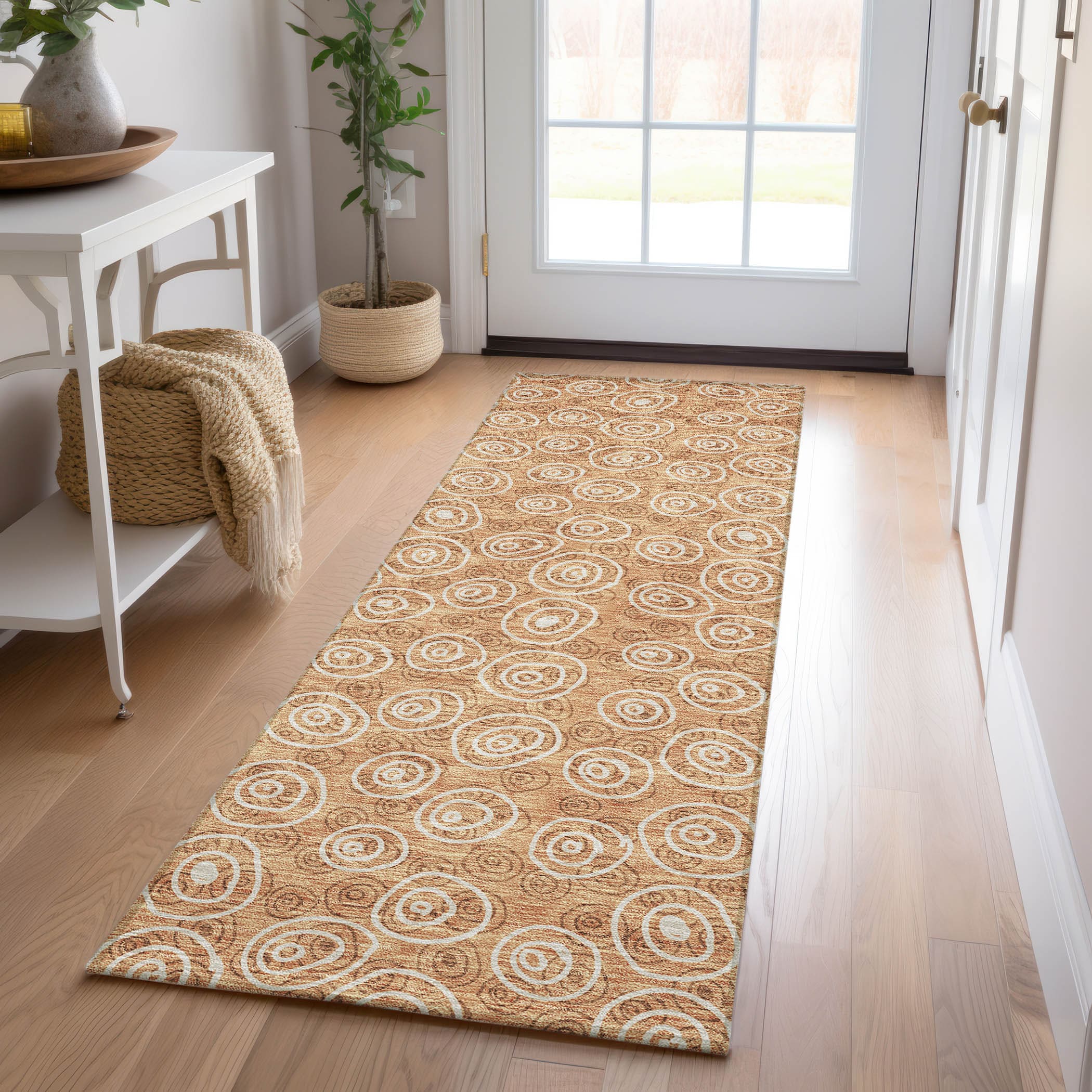Addison Rugs ACN728TR2X8 Chantille ACN728TR 2 x 7 (ft) Polyester Terracotta Rectangular Indoor/Outdoor Geometric Machine washable Area rug