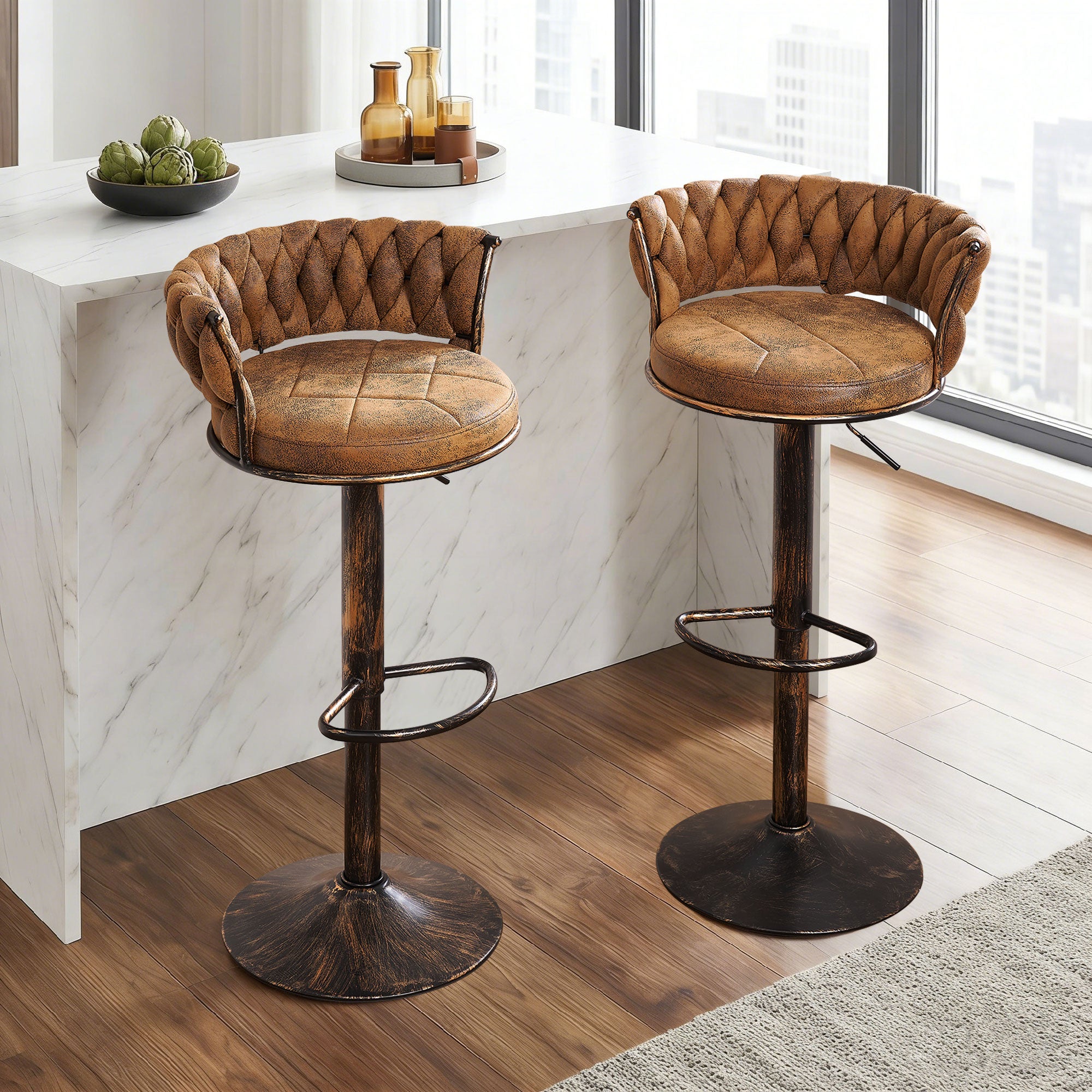 Vecelo LOE-C15-DBRN stools - View #3
