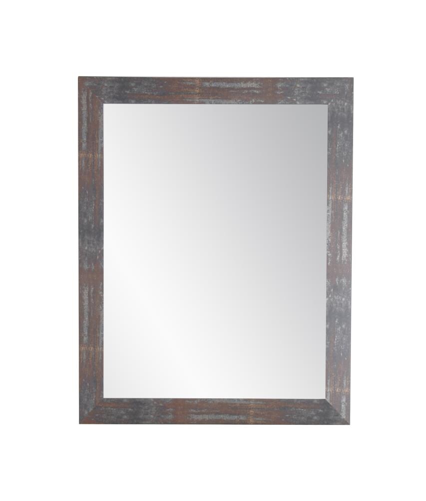 BrandtWorks BM090M 27-Inches W x 32.0-Inches H Rectangle Red/Gray/Brown Framed Wall Mirror