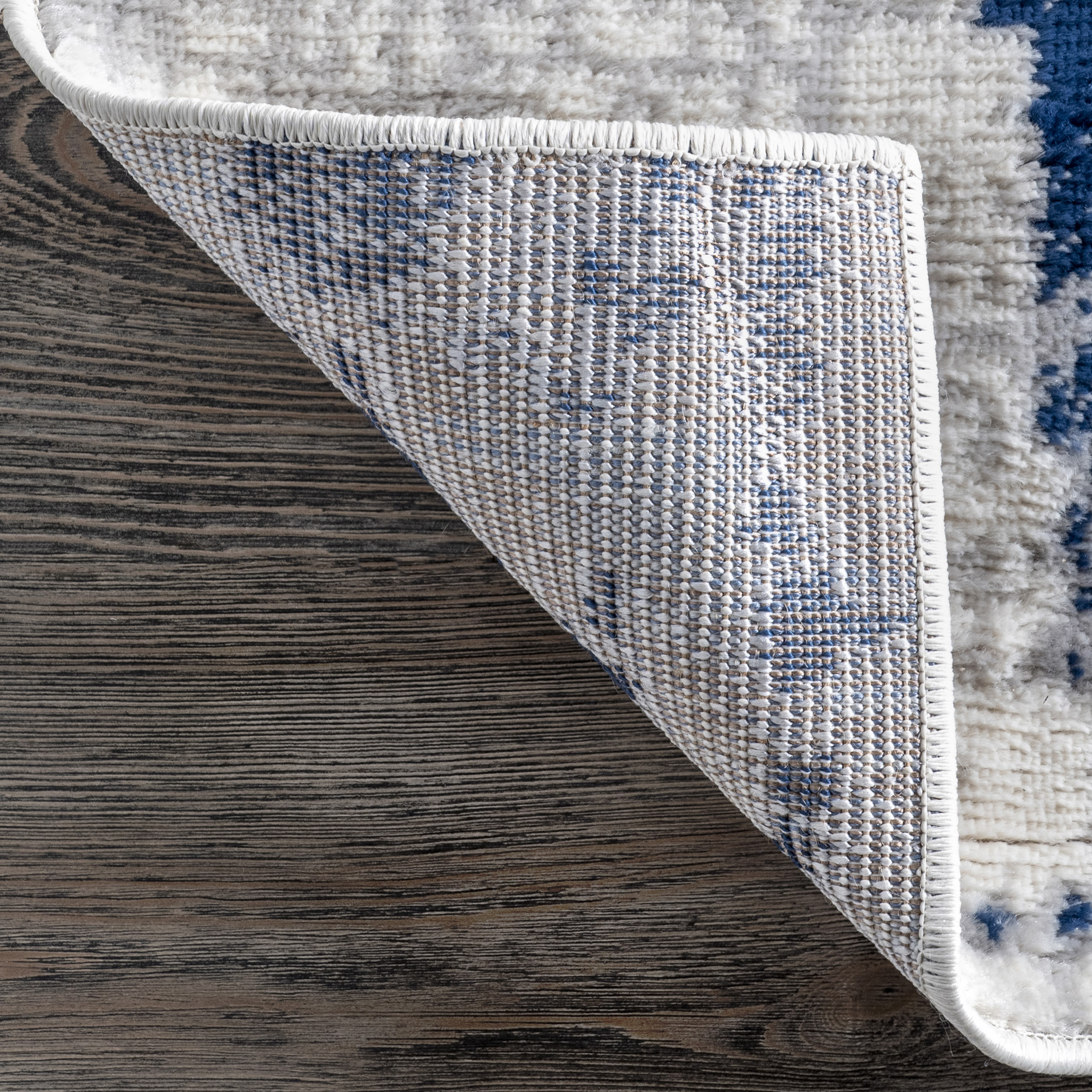 Madalynn Abstract Blue Synthetic 4' x 6' Area Rug