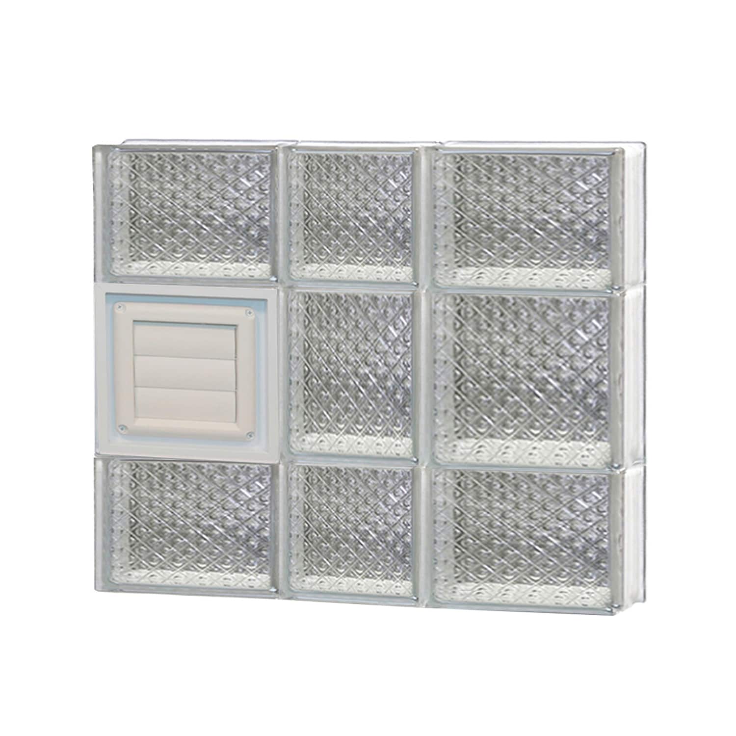 REDI2SET D2220DP Diamond Glass 21.25-in x 19.25-in Frameless Replacement Glass Block Window