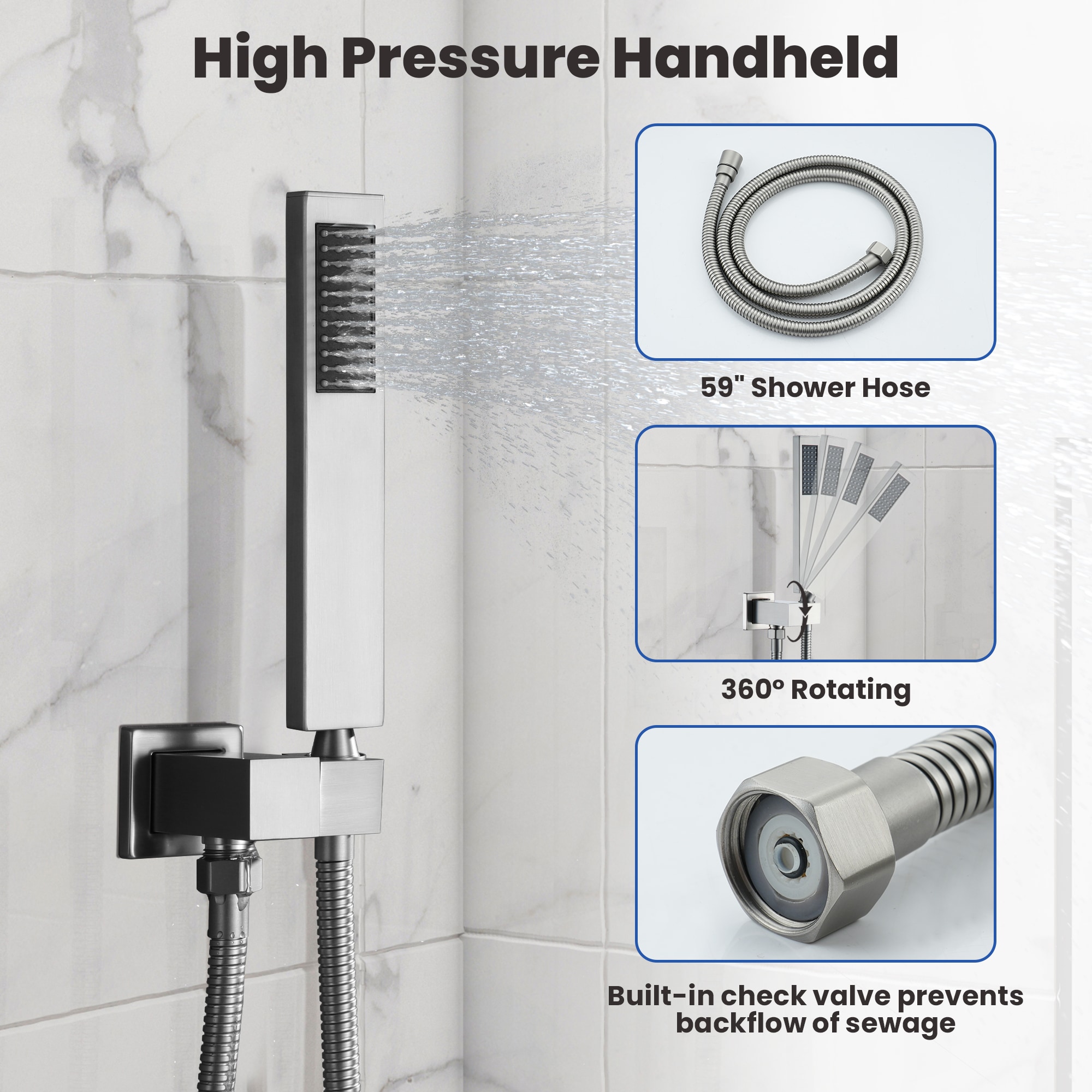 CASAINC EB-W-2-10-MB Showerhead-Bar-Panels - View #6