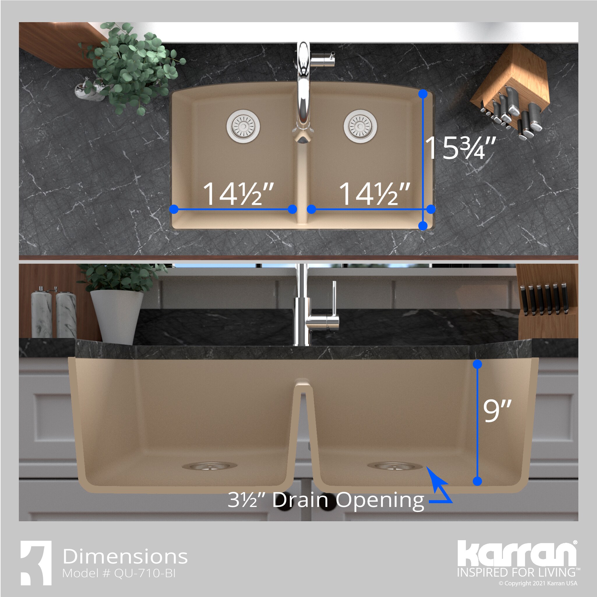 Karran QU-710-BI Kitchen-Sinks - View #8