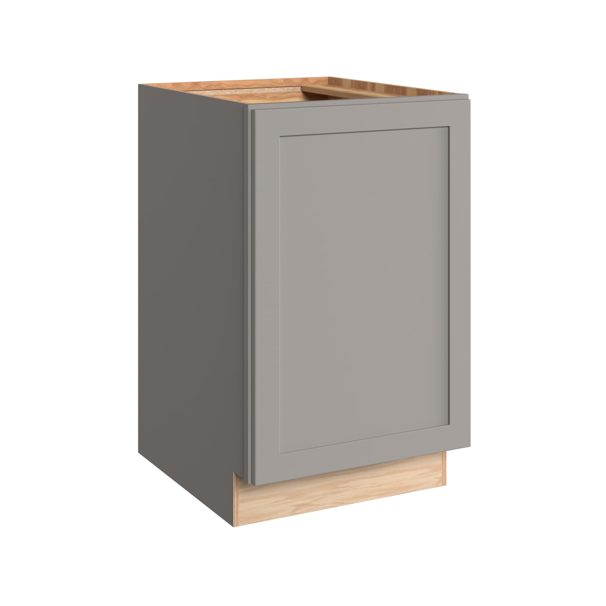 KraftMaid Momentum B21R.FHG81 Deveron 21-in W x 34.5-in H x 24-in D Pebble Grey Base Fully assembled Plywood Cabinet Recessed Panel Shaker