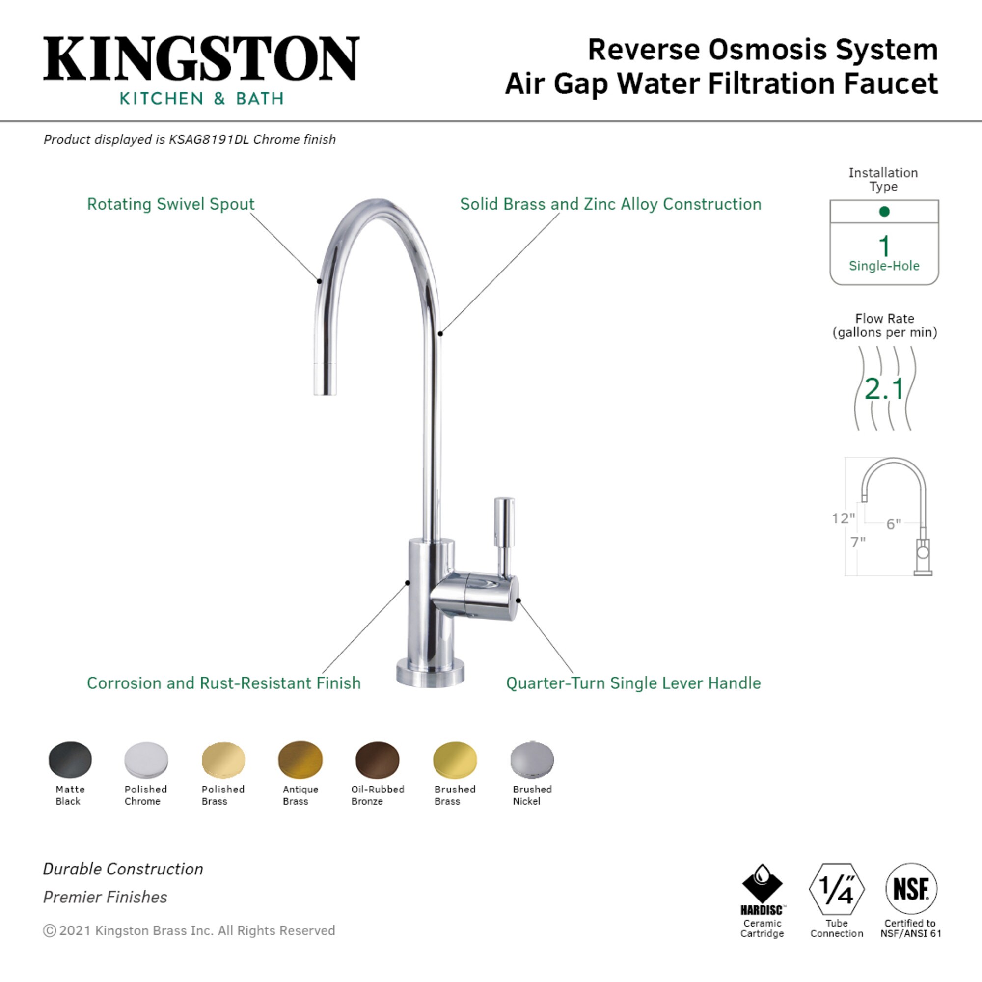 Kingston Brass WLKSAG8198DL Hot-Water-Dispensers - View #3