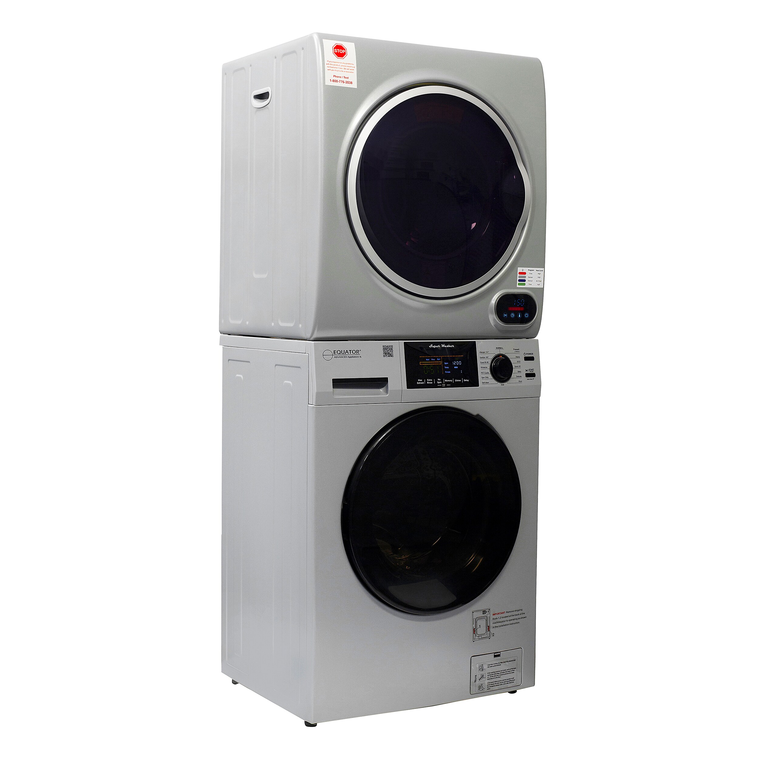 Equator Advanced Appliances EW 826 + ED 852 S Combo-Washer-And-Dryer - View #7