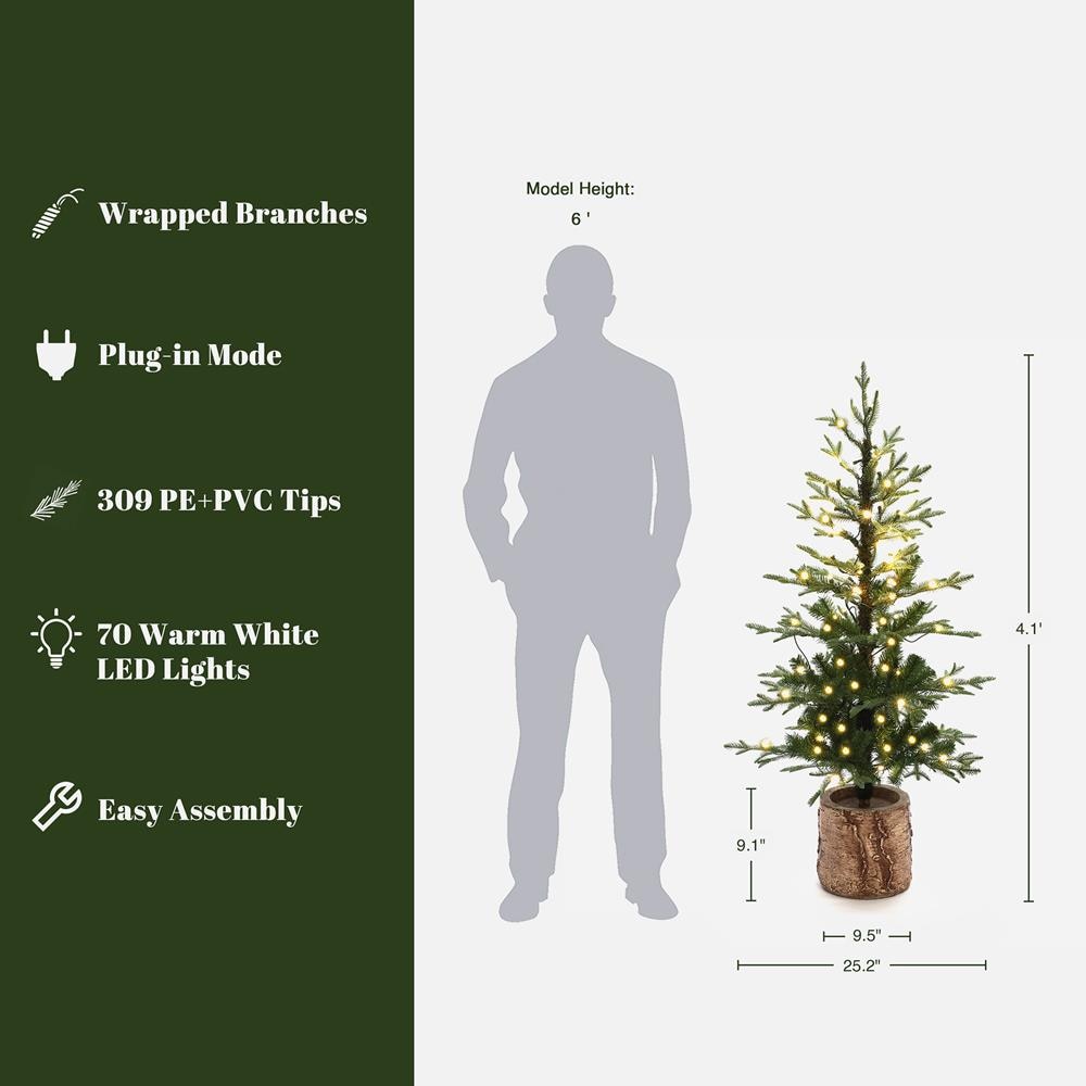 LuxenHome WHAP2455 Artificial-Christmas-Trees - View #2