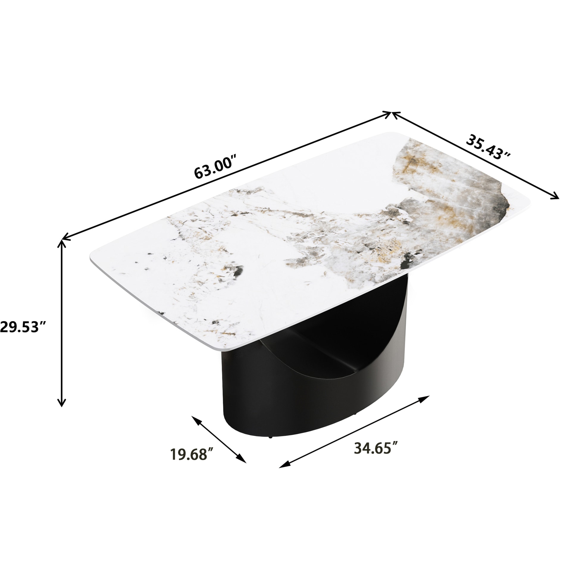 BuotiqHom DH-AT-16AP-MH3B Dining-Tables - View #2