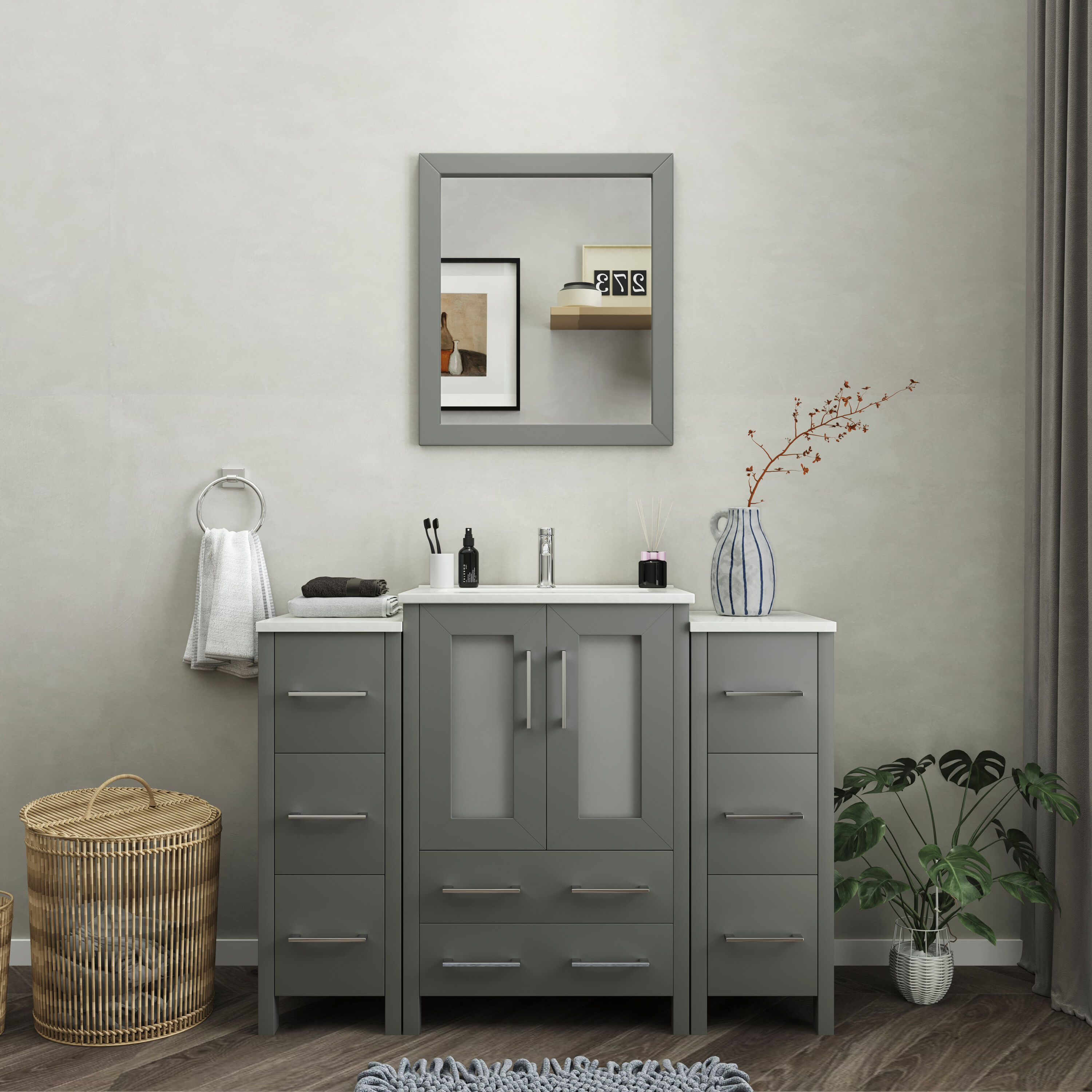 Assembly Required Engineered wood Bathroom Vanities at Lowes.com