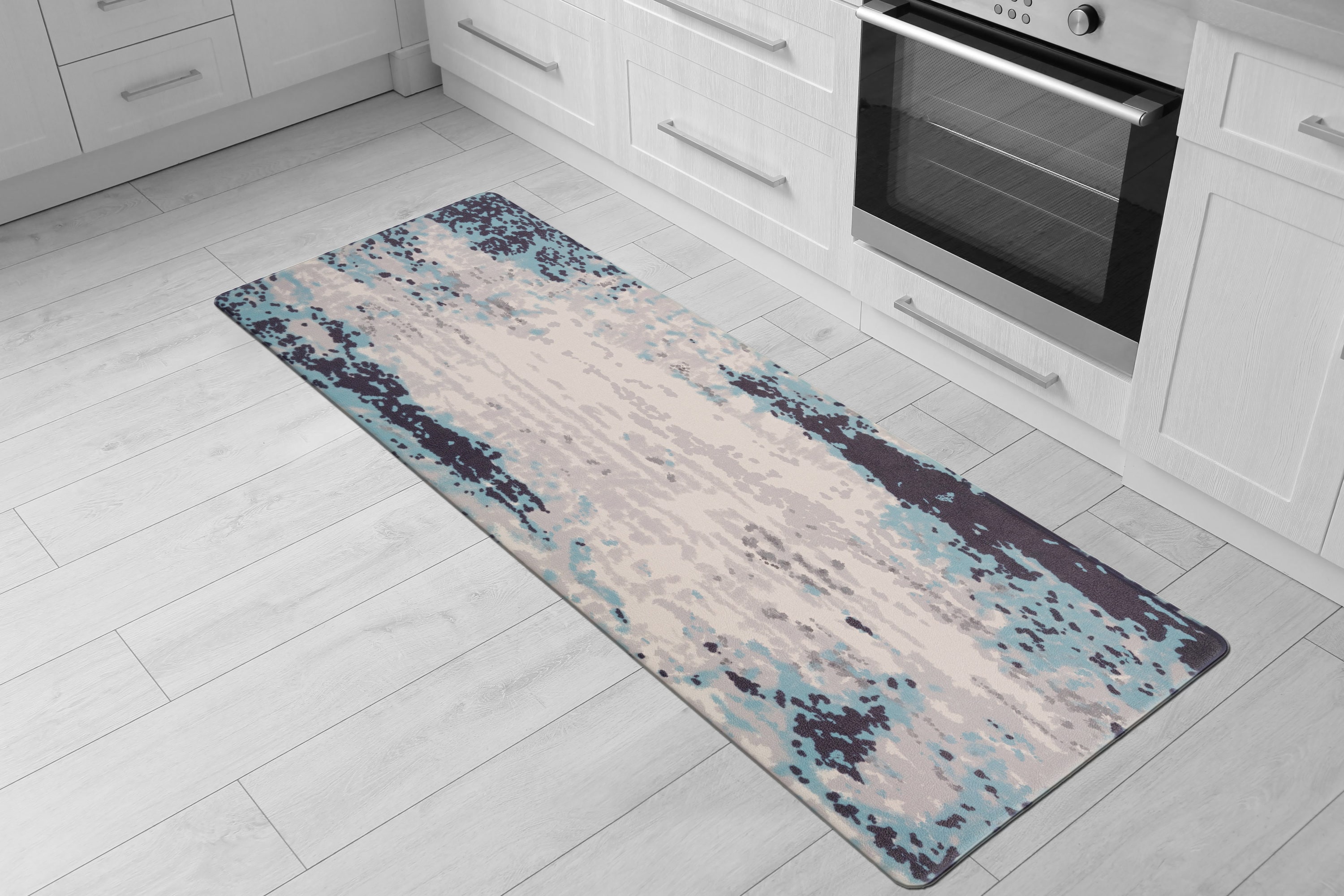 World Rug Gallery 788BLUE18X47 Mats-Cat - View #6