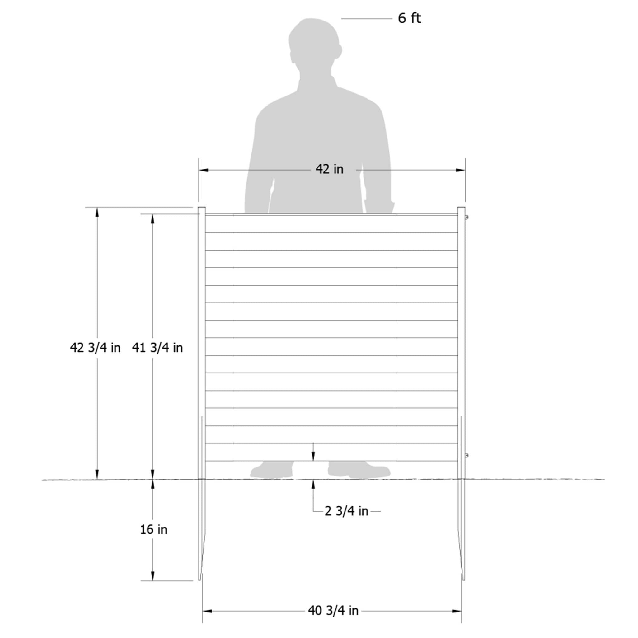 Enclo Privacy Screens Charcoal Lincoln No Dig 2 Panels 42-in W x 42.75 ...