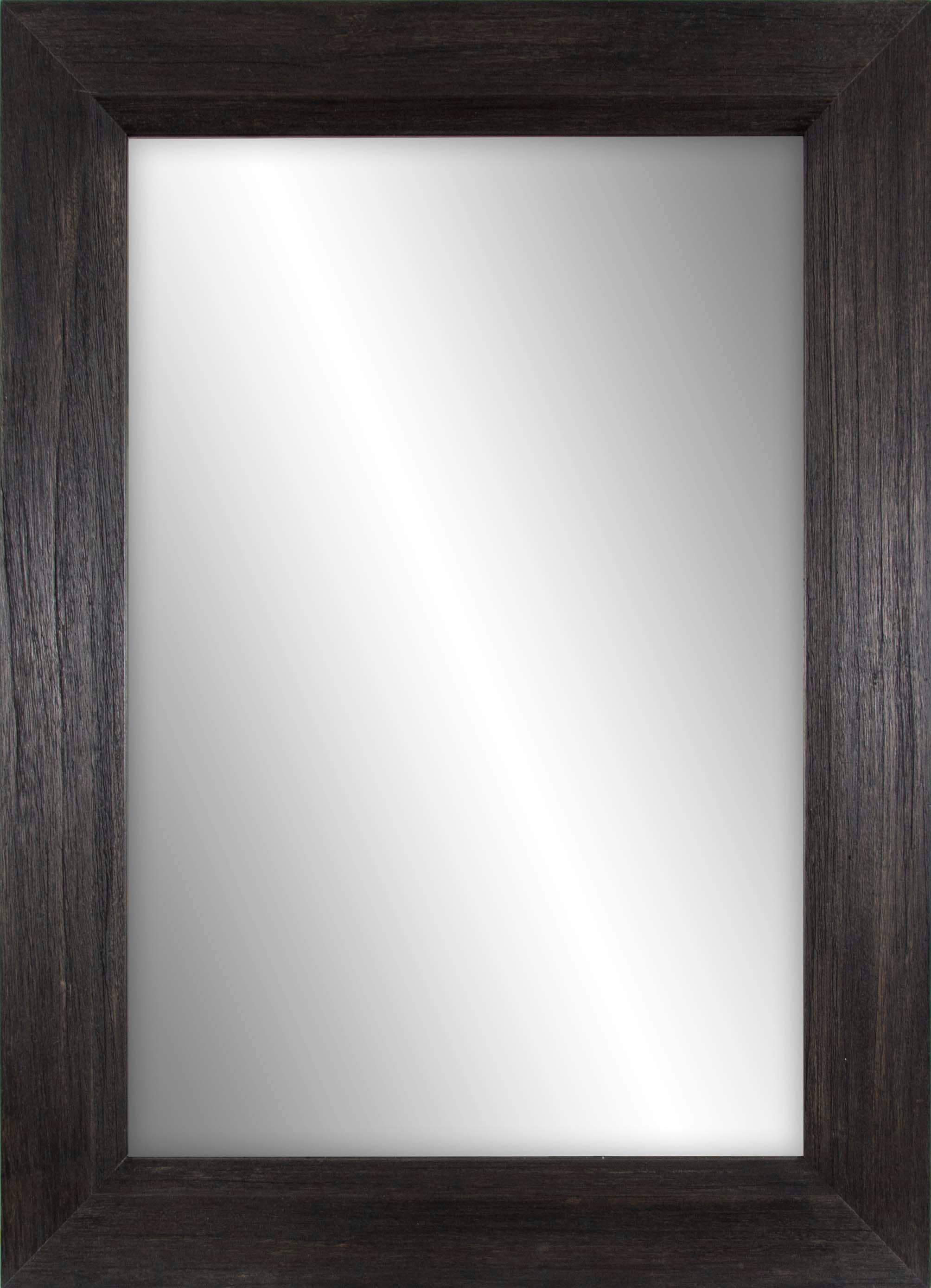 allen + roth 30-in W x 40-in H Brown Framed Wall Mirror in the Mirrors  department at