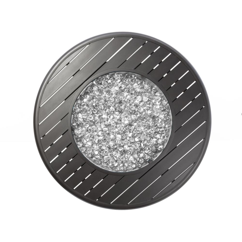 Black 36" Round Aluminum Gas Fire Pit Table