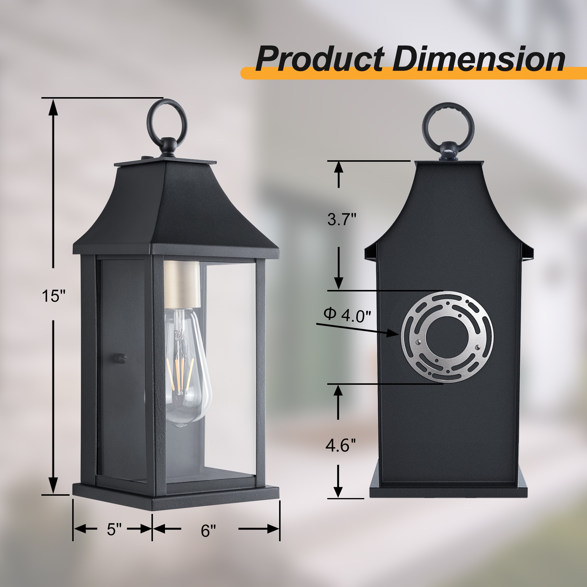 Maxax 7008-1BK Outdoor-Wall-Lighting - View #3