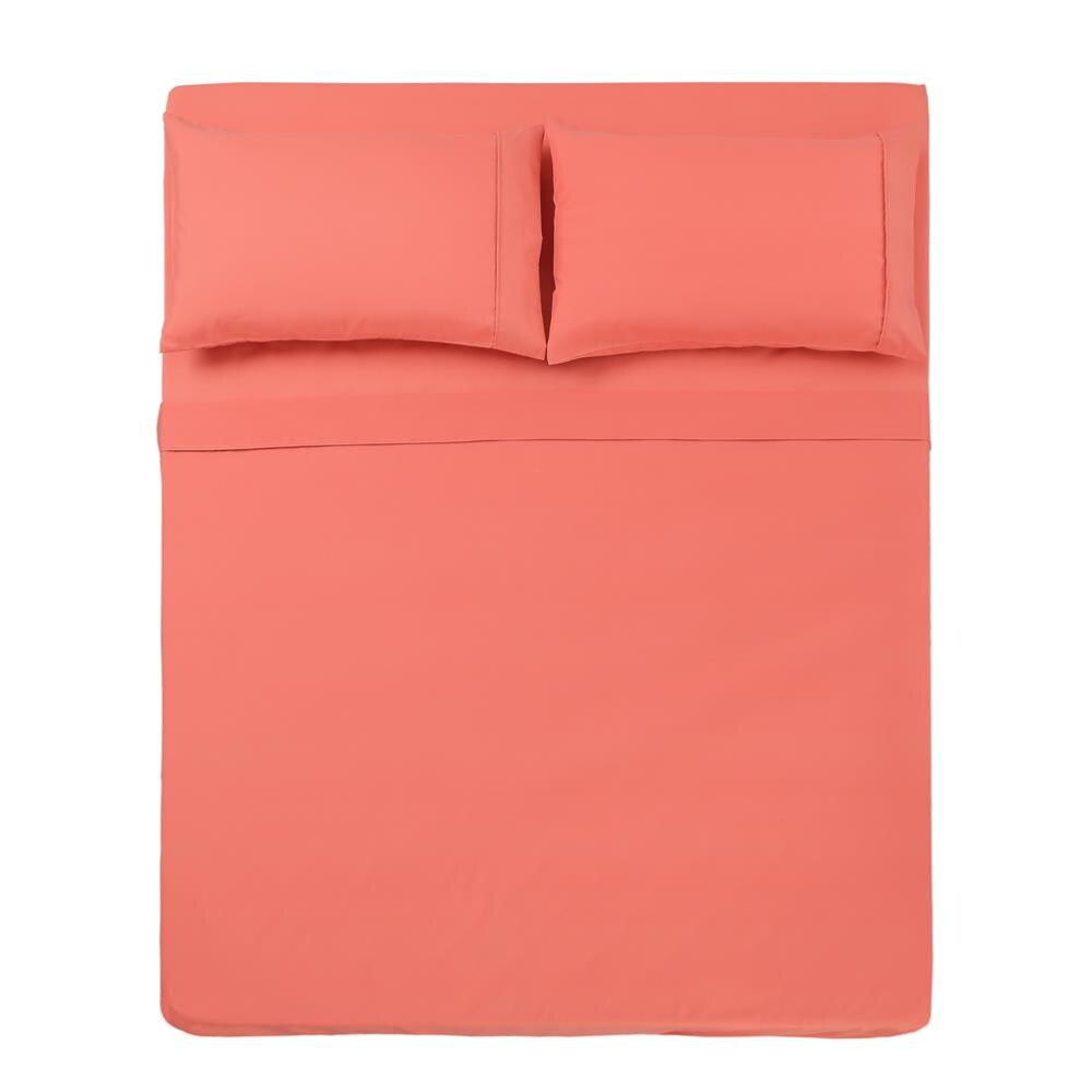 Lorient Home 01-90-S-K-CO King Polyester Coral Bed Sheet