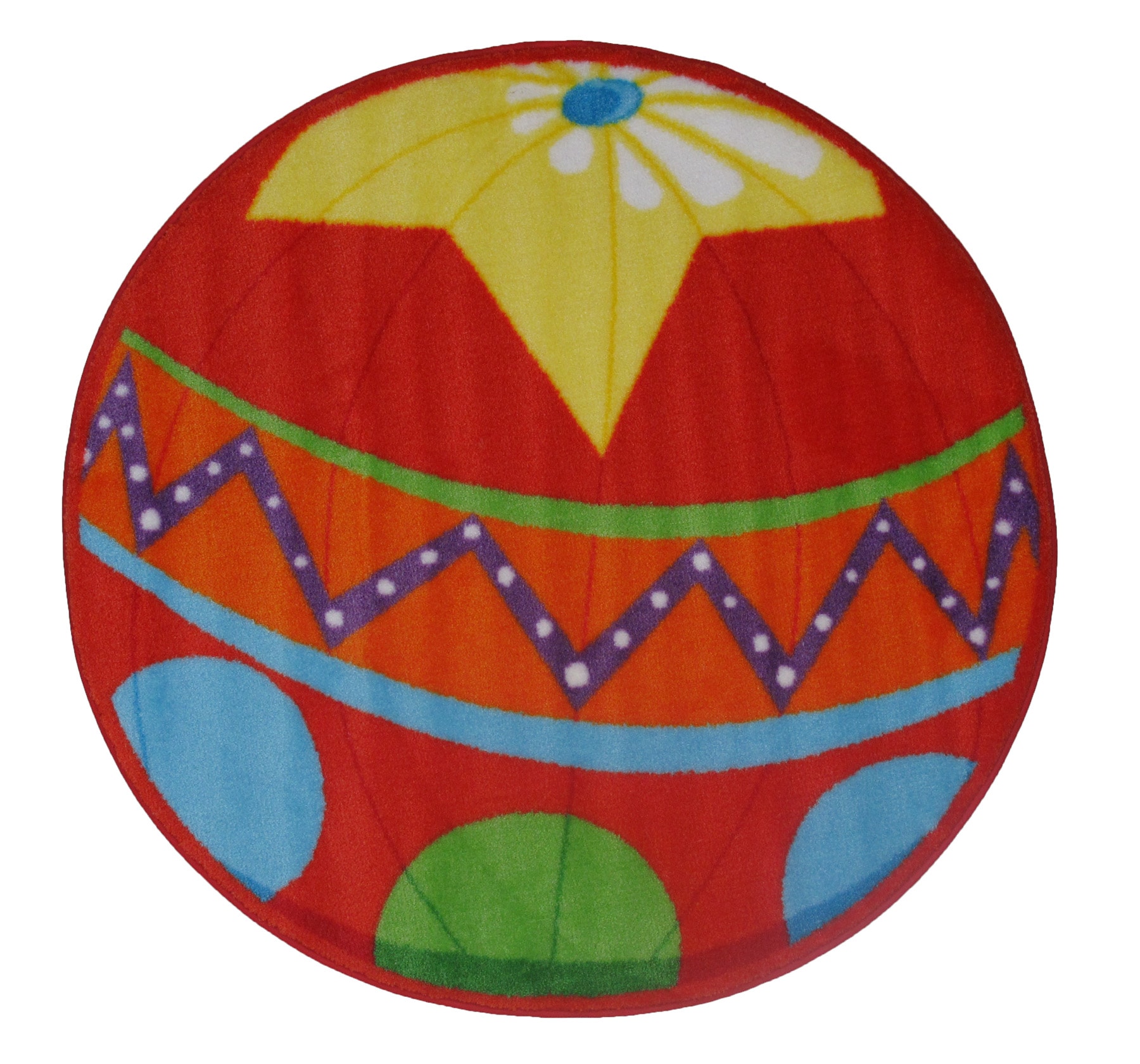 Fun Rugs FTS-137 39RD Fun Time Shape 3 x 3 Multi-color Round Indoor Area Rug