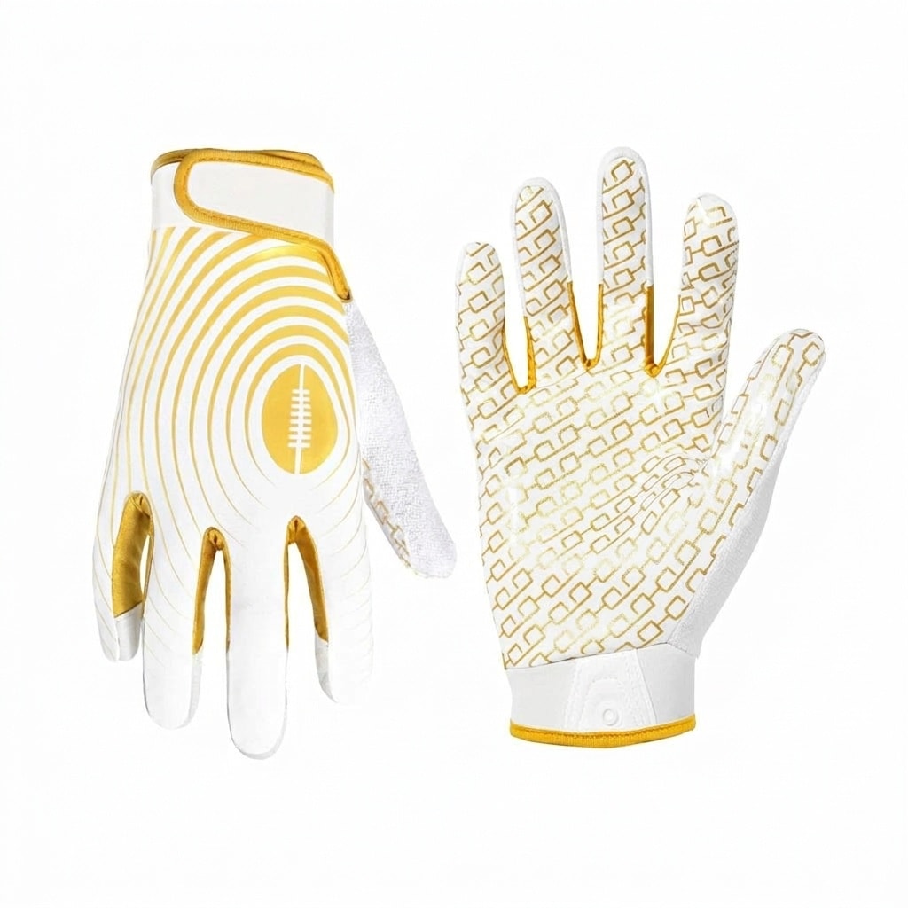 ITOPFOX  Youth Football Gloves Super Grip Kids Receiver Gloves Flexible Breathable Spandex Durable Silicone Palm Pair for Boys Girls Practice Game