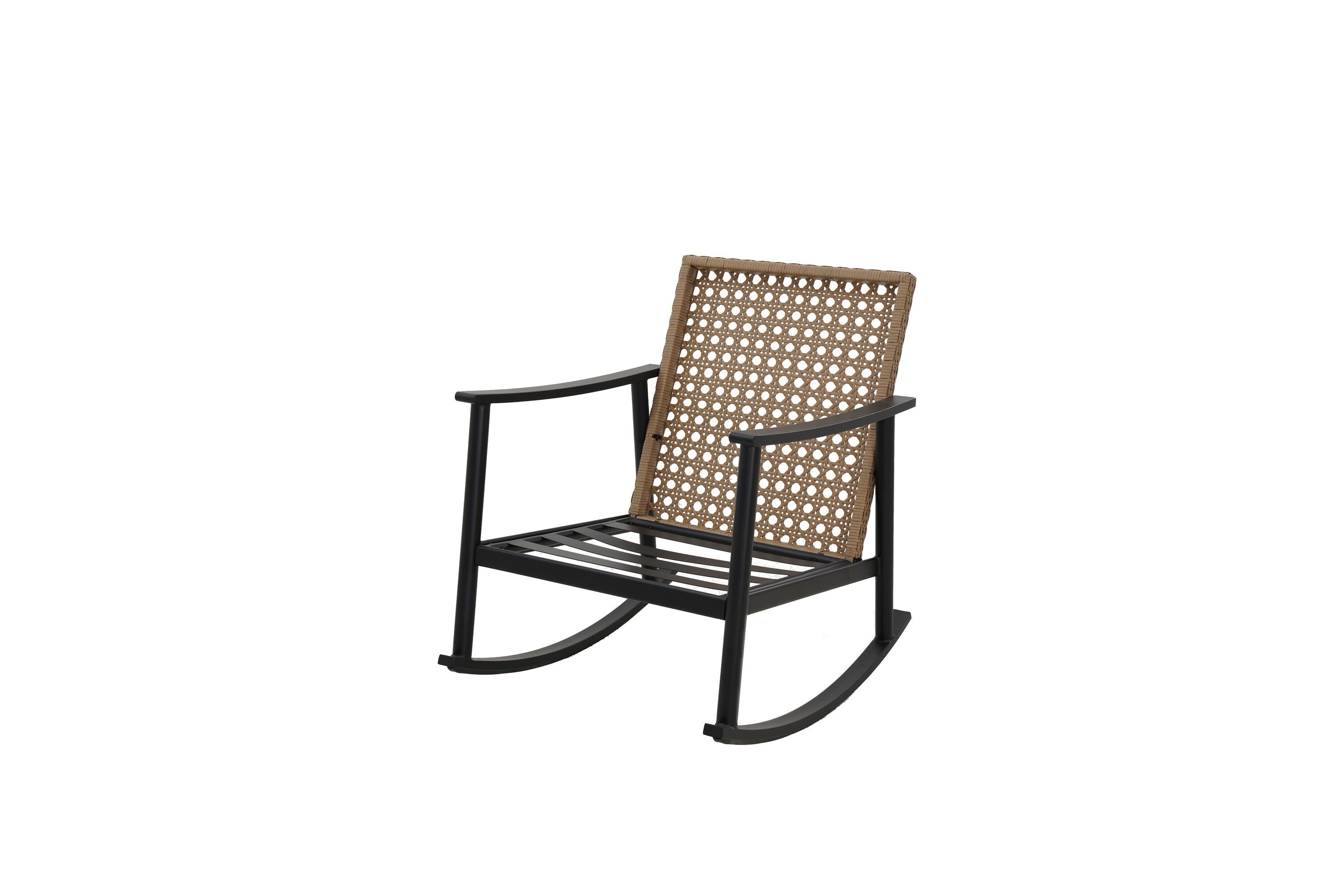 allen + roth Caledonia 4-Piece Wicker Patio Conversation Set with Tan ...