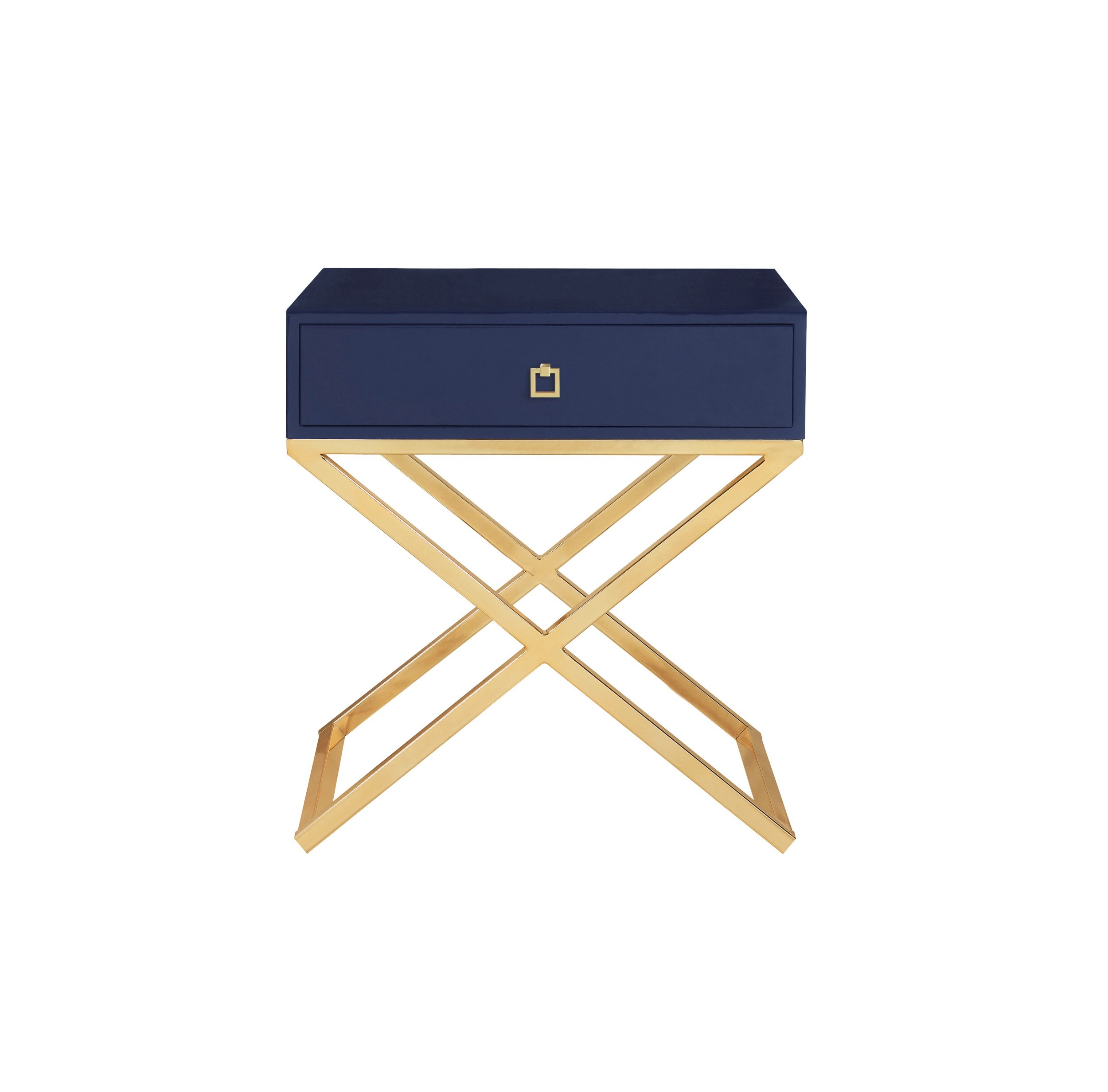 Chic Home Design FST2763-LW Ithaca Navy Modern Coffee Table with Storage