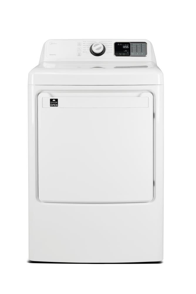 Midea 7.5cu ft Reversible Side Swing Door Gas Dryer (White) in the Gas