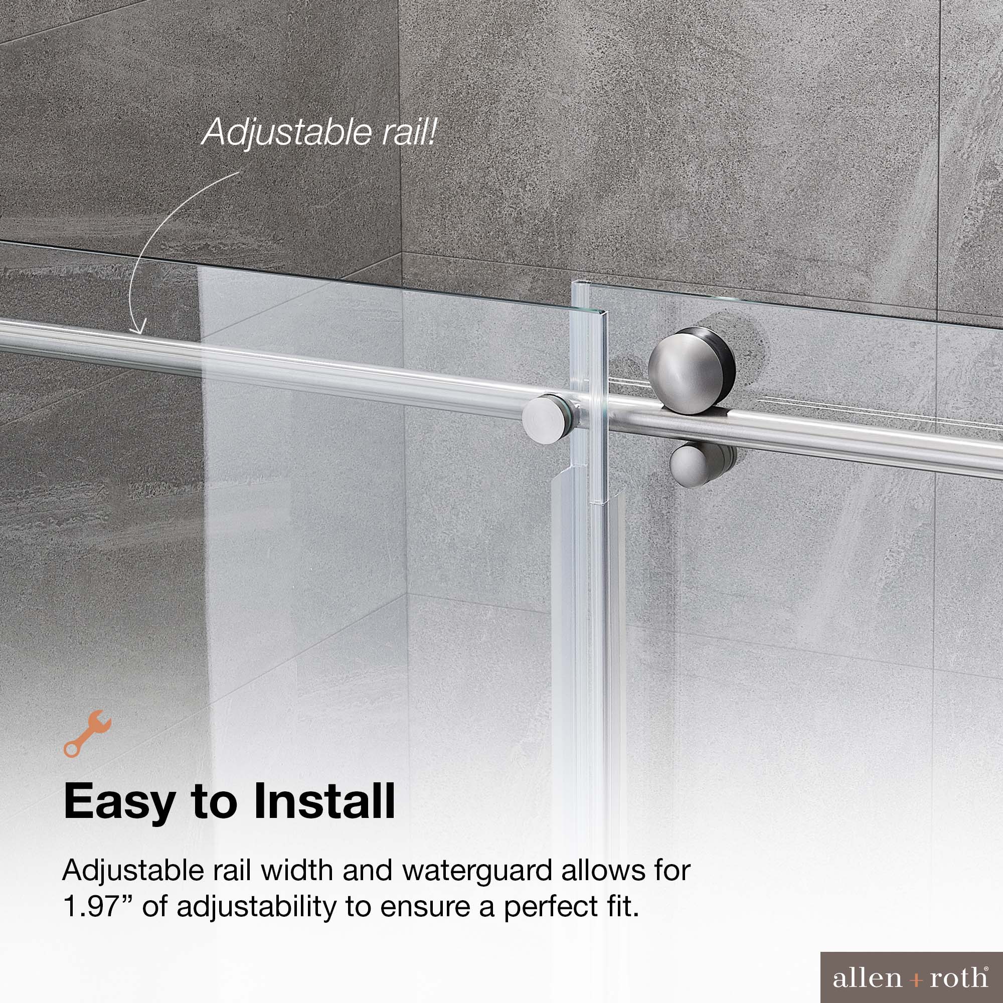 Ren Selections 60 in W x 78-3/4 in H Sliding Shower Door with Premium Satin Nickel Finish, Size: 60 inch 73SGP