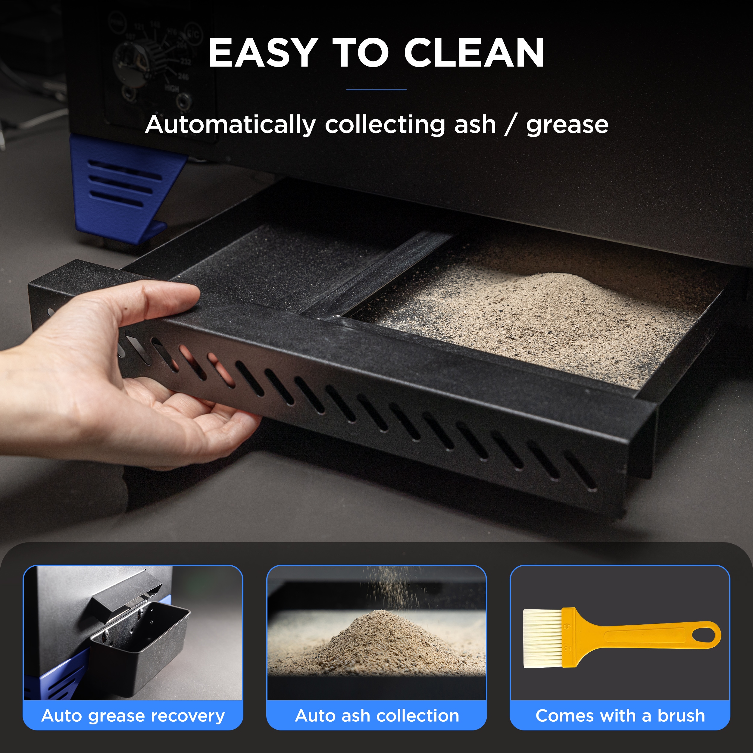 ASMOKE AS350DC-BLUE Pellet-Grills - View #4