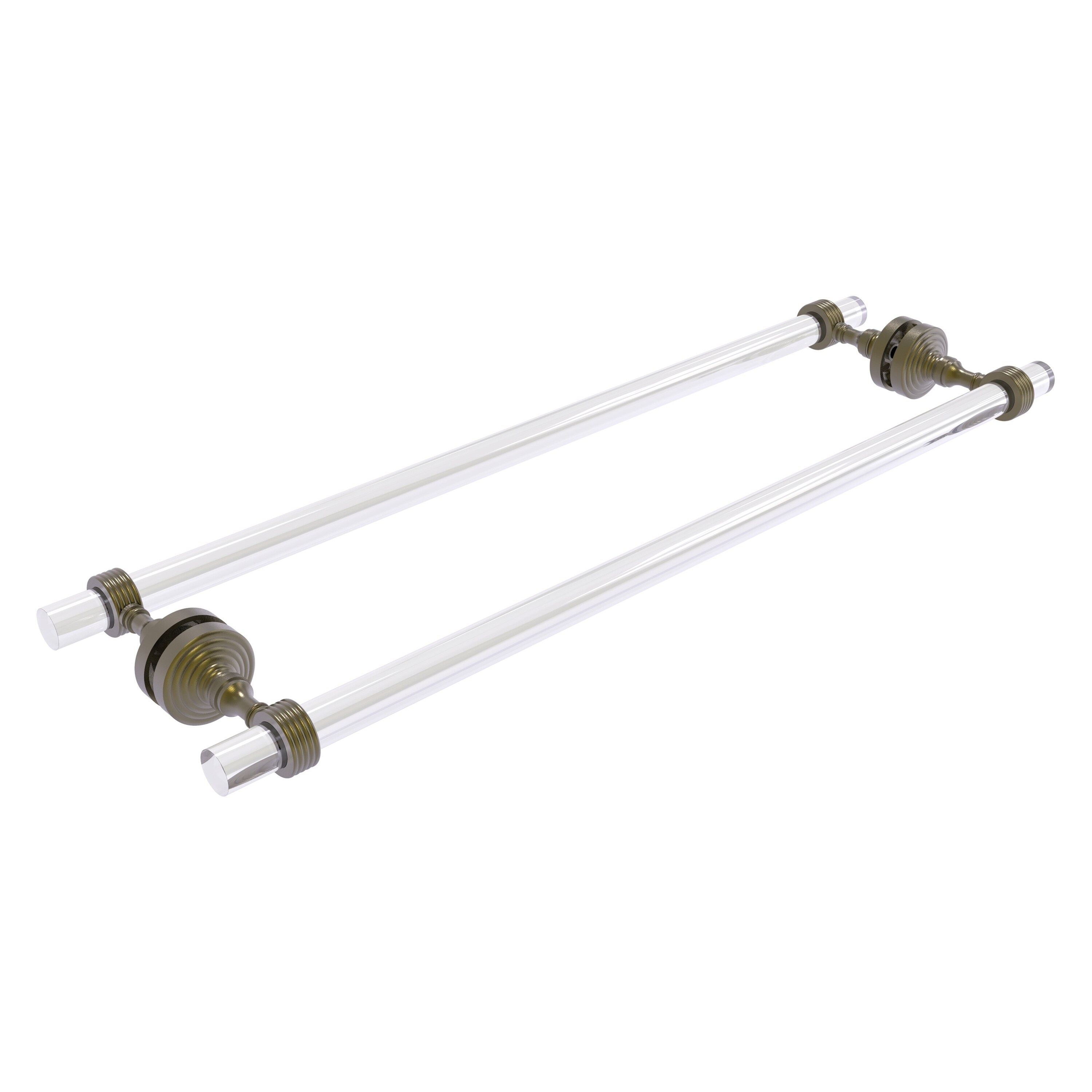 Allied Brass PG-41G-BB-24-ABR Pacific Grove 24-in double Antique Brass Wall mount Double Towel Bar