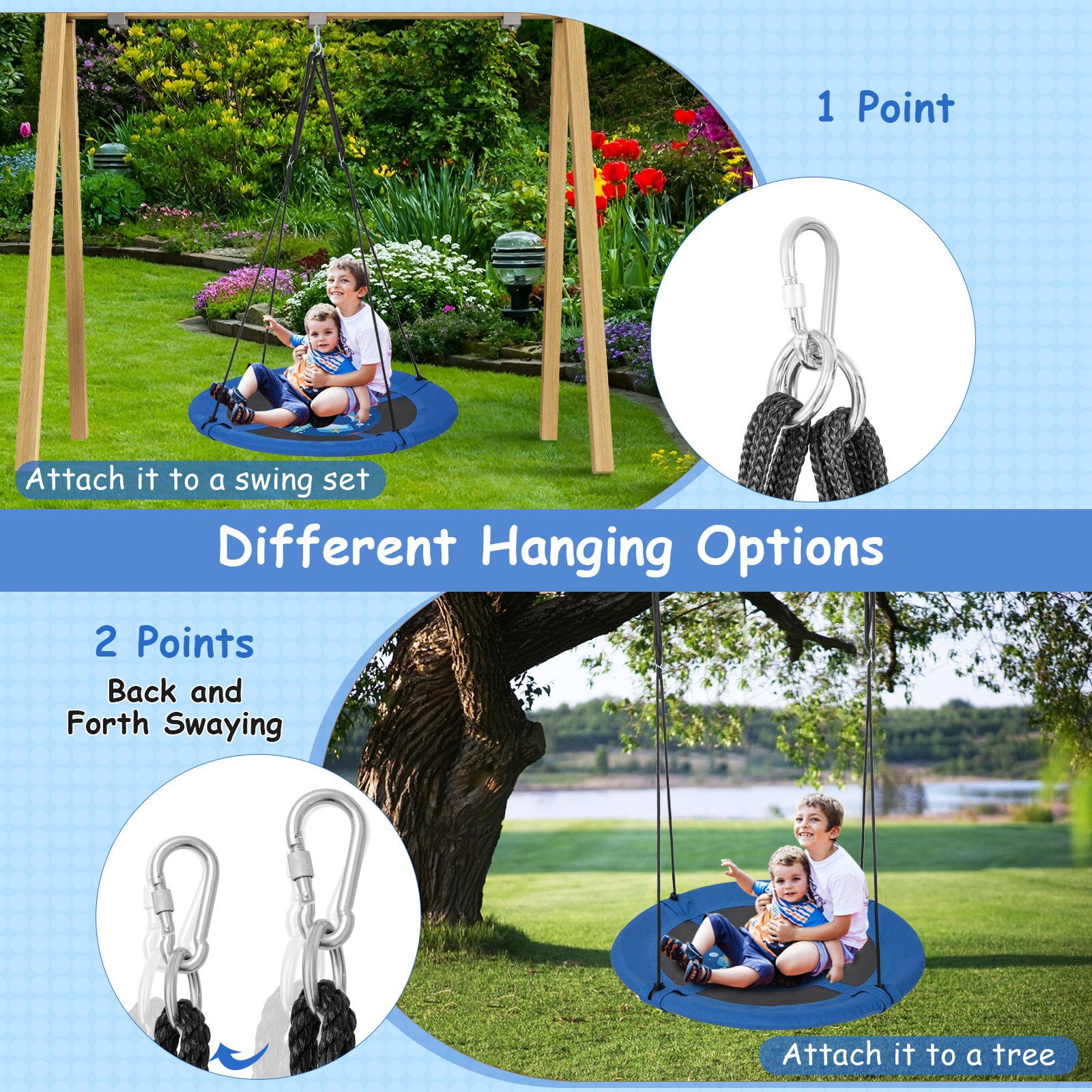 Slickblue D-CO-YJ27311PN Playset-Swings - Thumbnail View #4