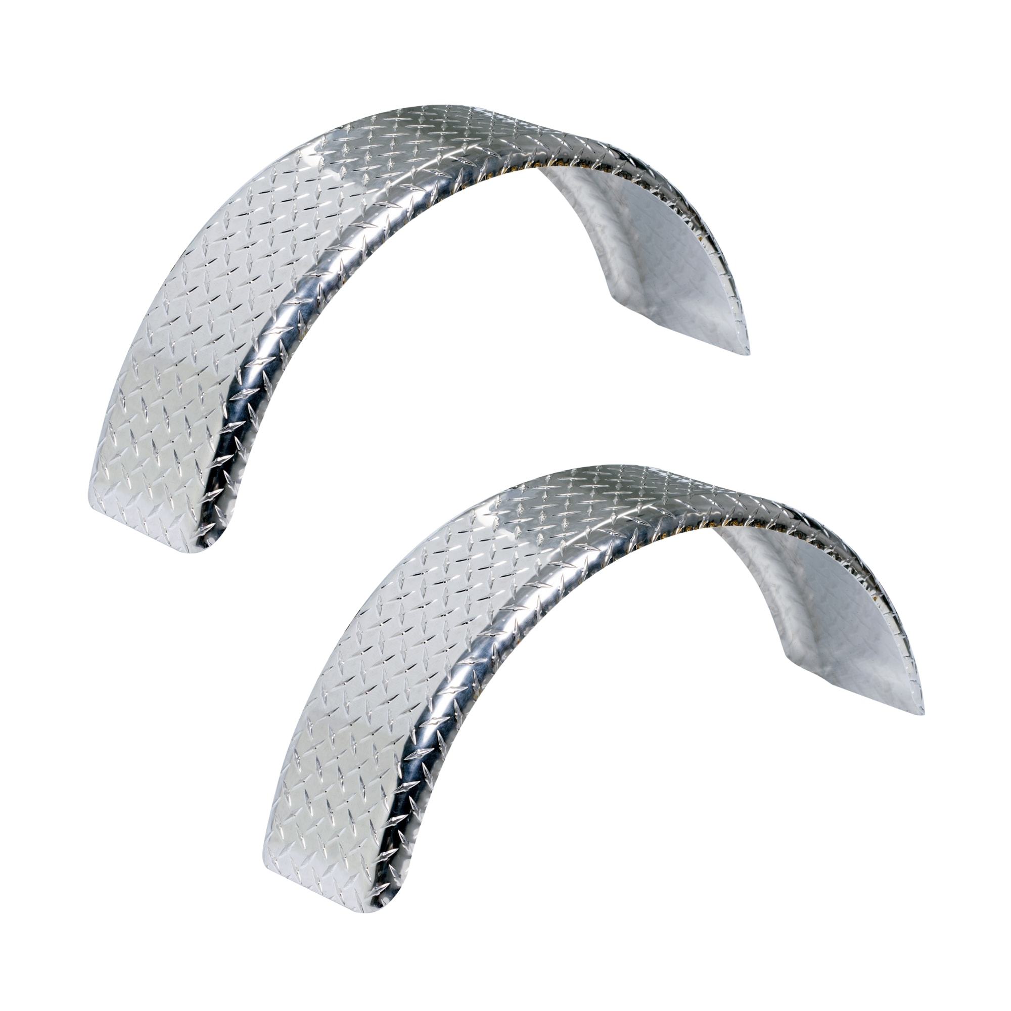 Tie Down USA made 12 gauge tread aluminum trailer fenders 2 pack for 13 to 15 in wheels with a durable drillable design for custom mounting