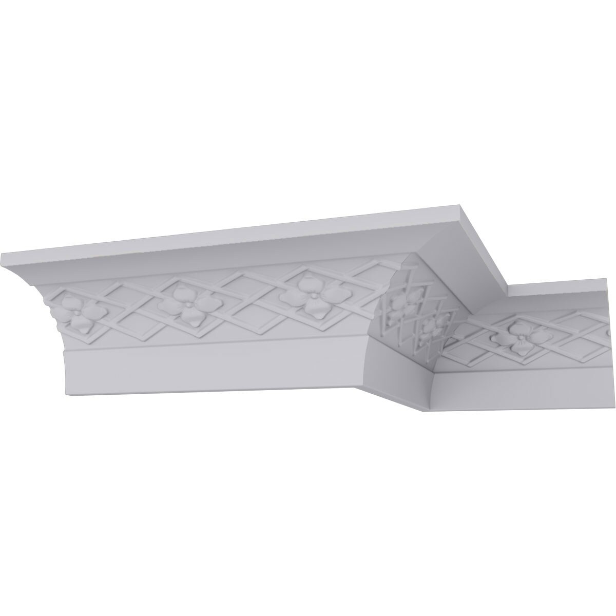 Ekena Millwork MLD03X03X05BR 3-1/2-in T x 3-1/2-in W x 7-ft 10-1/2-in L Primed Urethane MLD03X03X05BR Crown Moulding