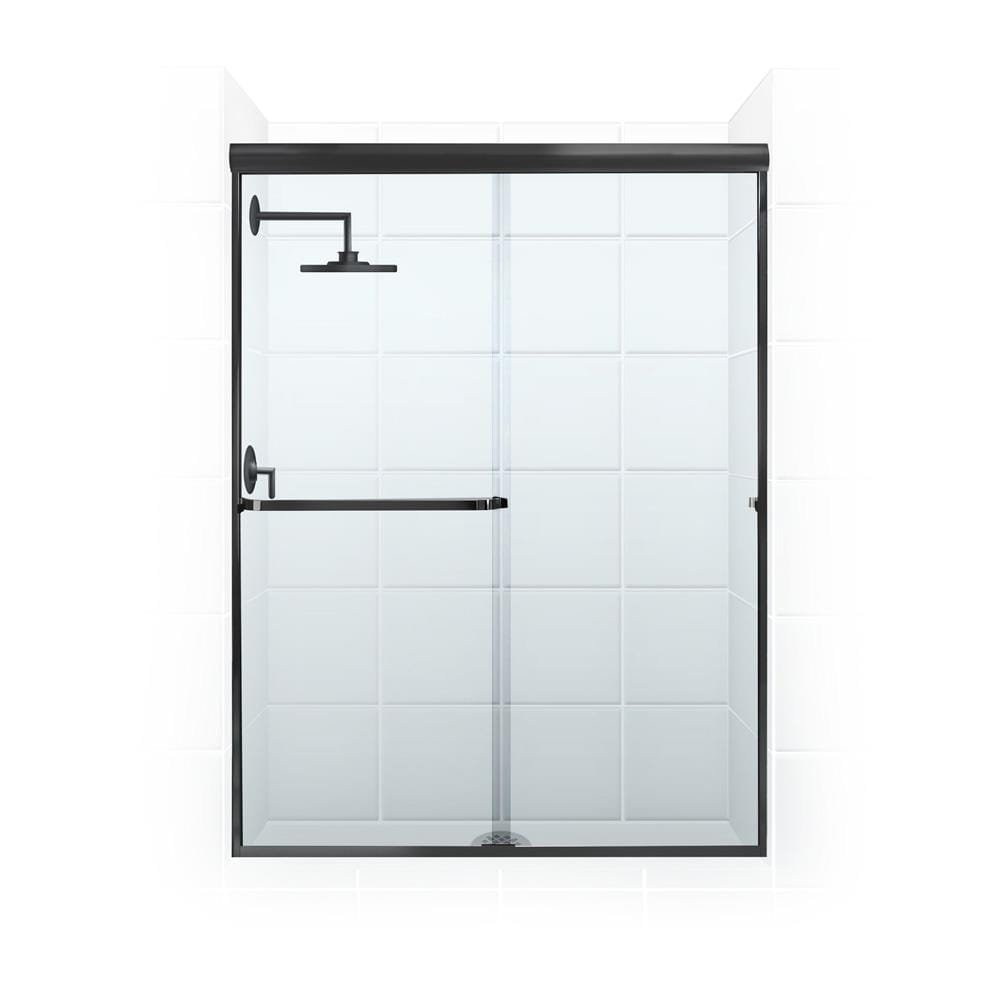 Coastal Shower Doors Paragon Matte Black 65 In Frameless Sliding Shower