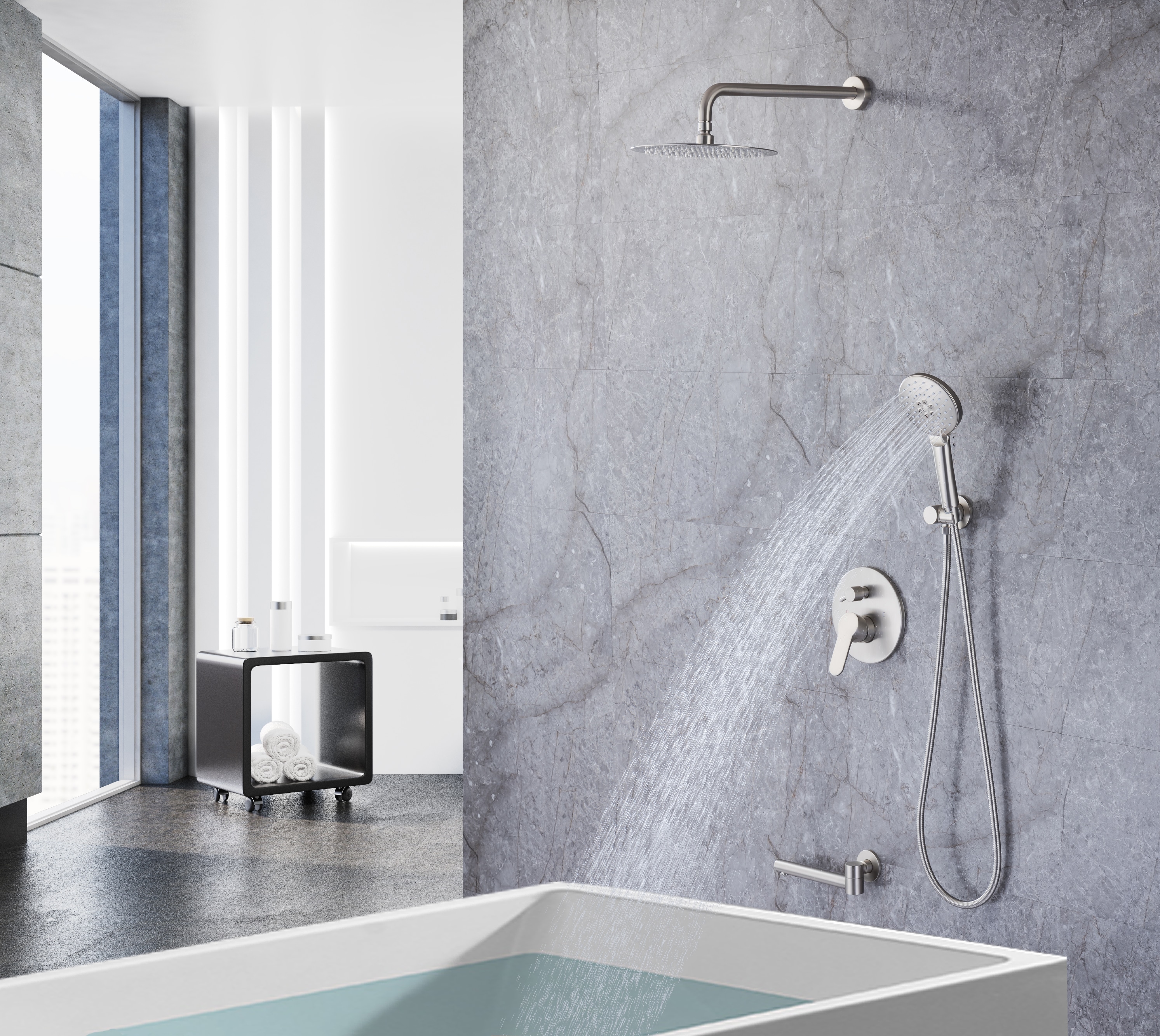 WELLFOR DB-03BF10BN Tub-Shower-Faucets - View #5