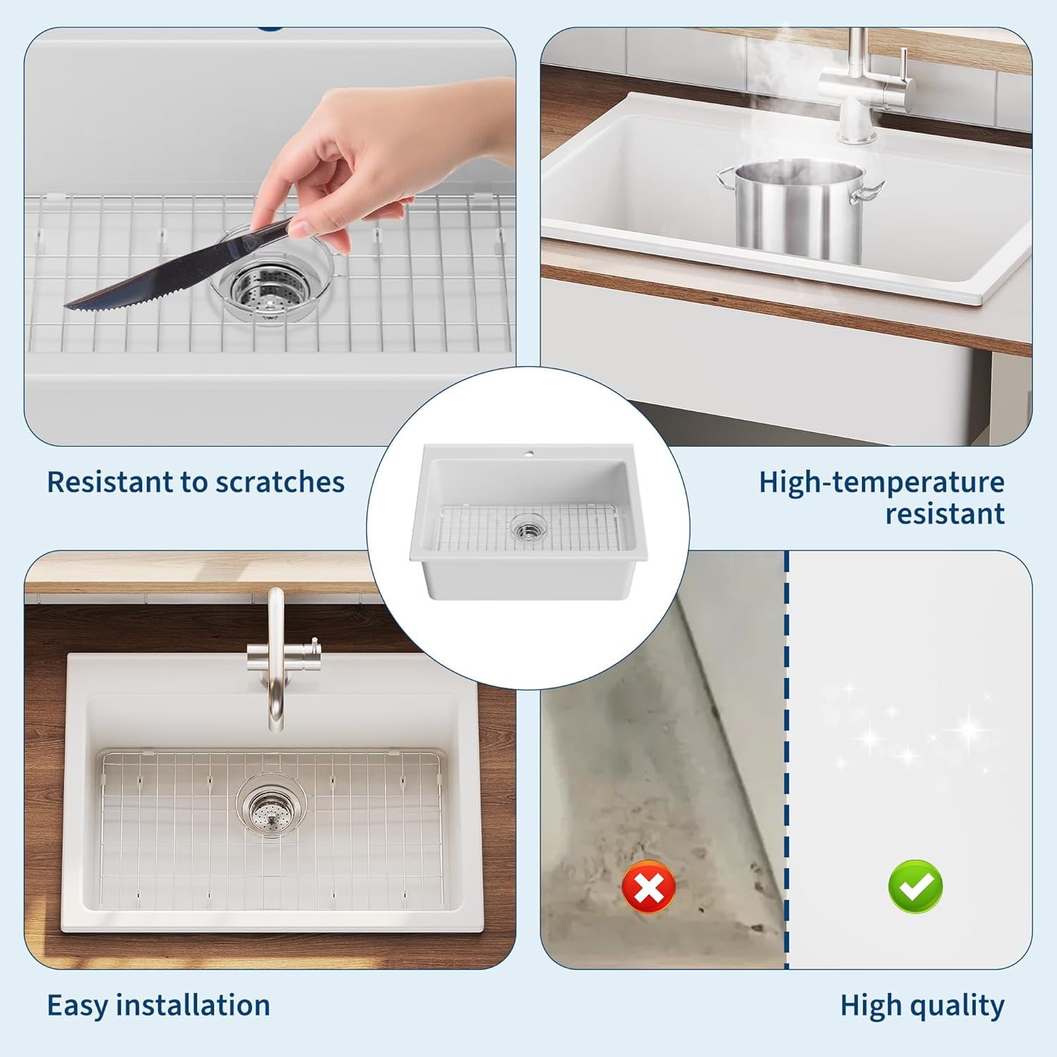 GAOMON CQC-2K75VT-OT08 Kitchen-Sinks - View #4