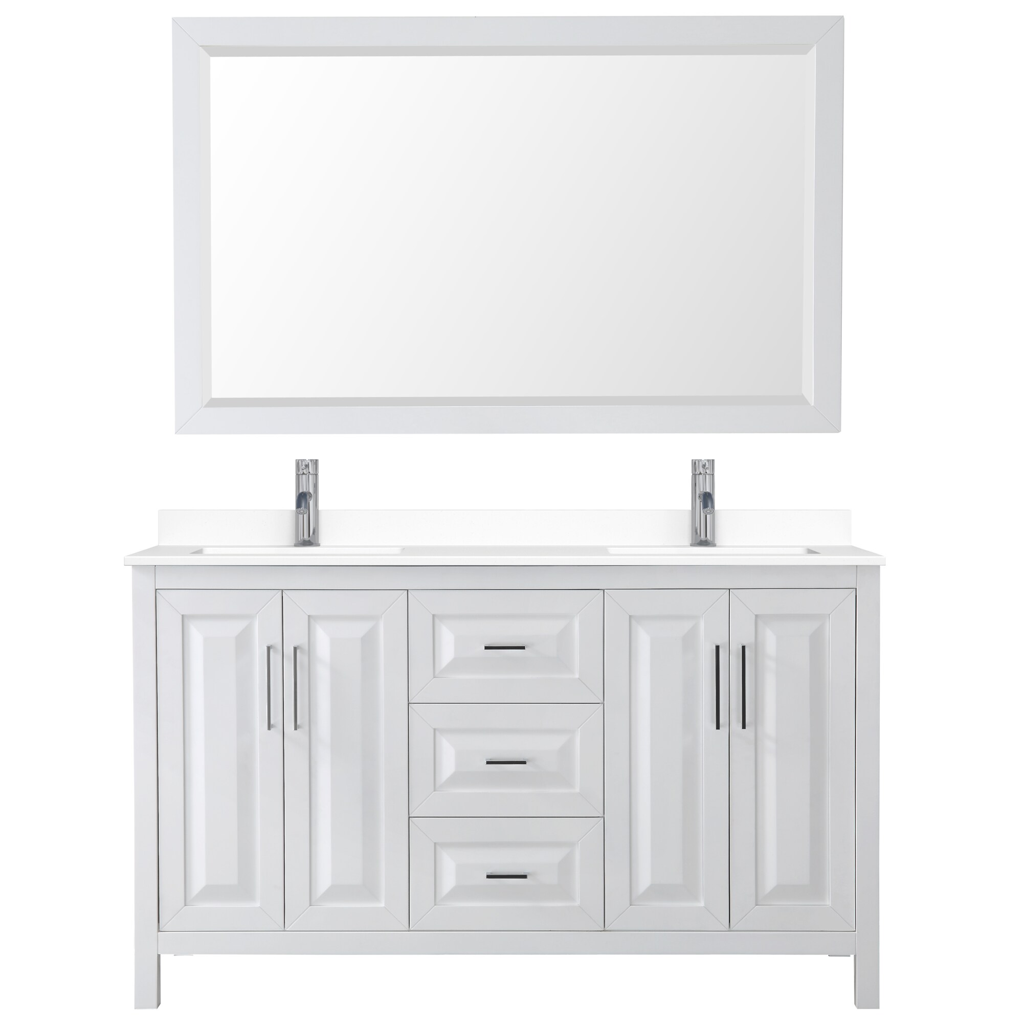 Wyndham Collection WCV252560DWHWCUNSM58 Bath-Vanity-Combo - View #3