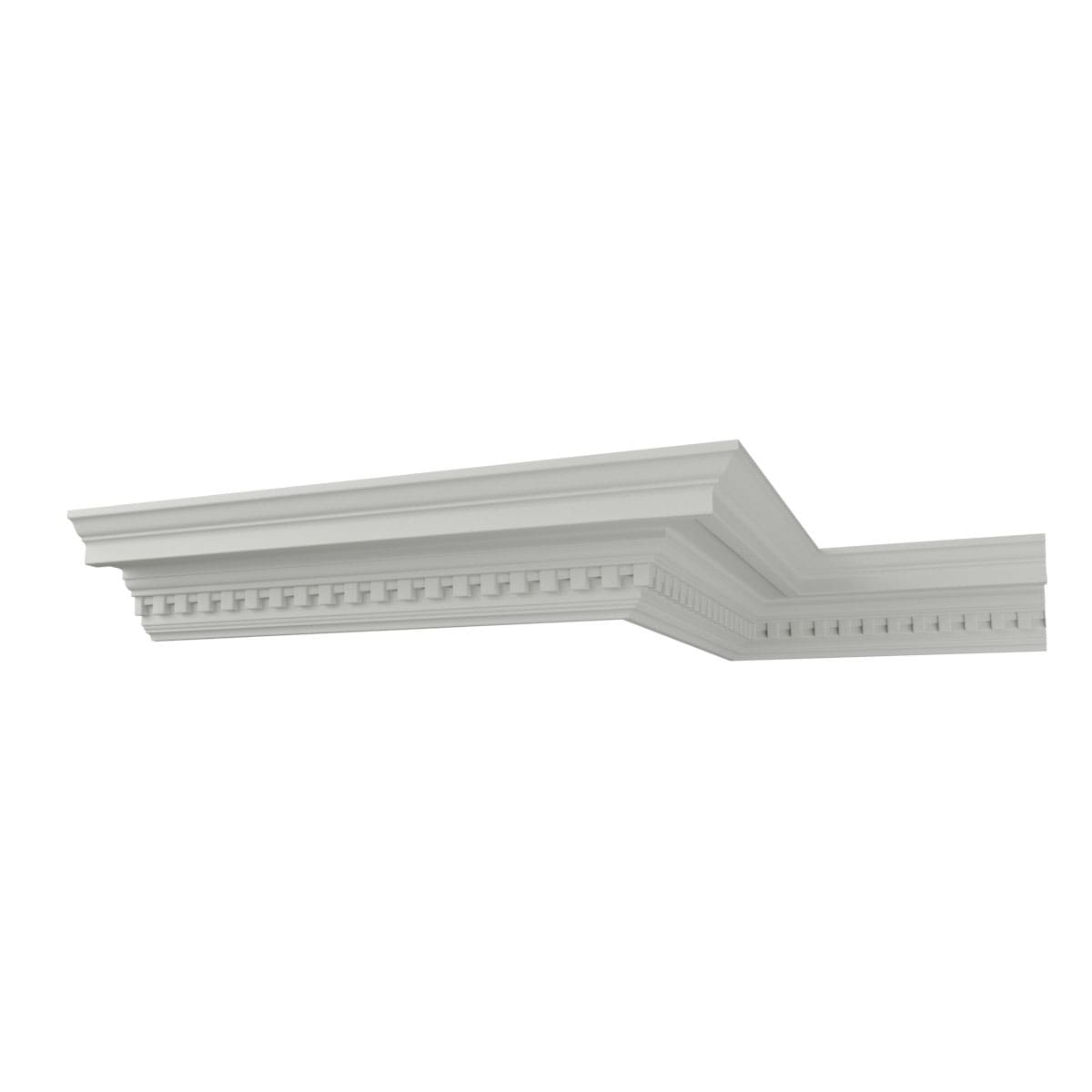 Ekena Millwork MLD06X08X10DE 7-3/4-in T x 9-7/8-in W x 7-ft 10-1/2-in L Primed Urethane Dentil Crown Moulding