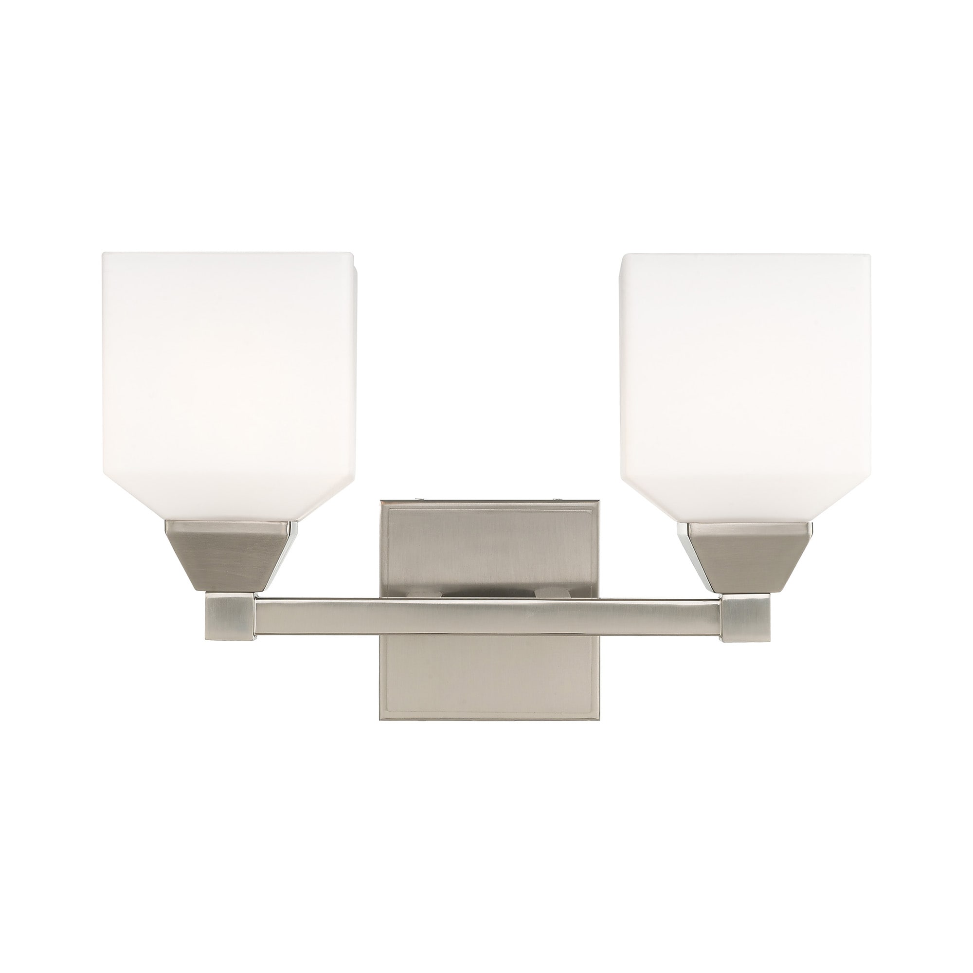 Livex Lighting 10282-91 Aragon 15-in 2 -Light Brushed Nickel Transitional Vanity light