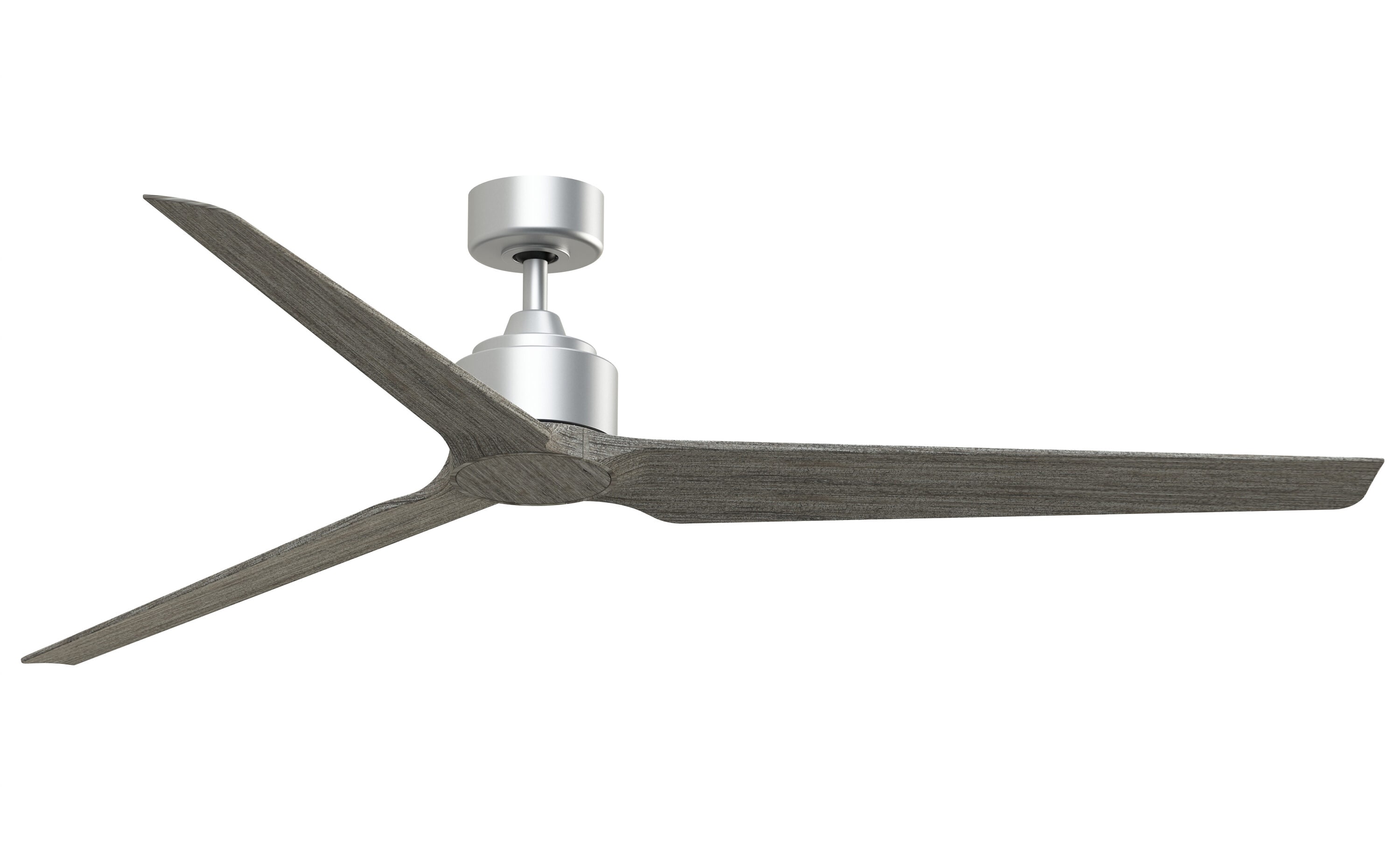 Fanimation Wrap Custom 56-in Brushed Nickel with Weathered Wood Blades Color-changing Integrated LED Indoor/Outdoor Smart Ceiling Fan with Light and Remote (3-Blade) FPD8530BN-56WE-LK Sansujyuku sansujyuku.com