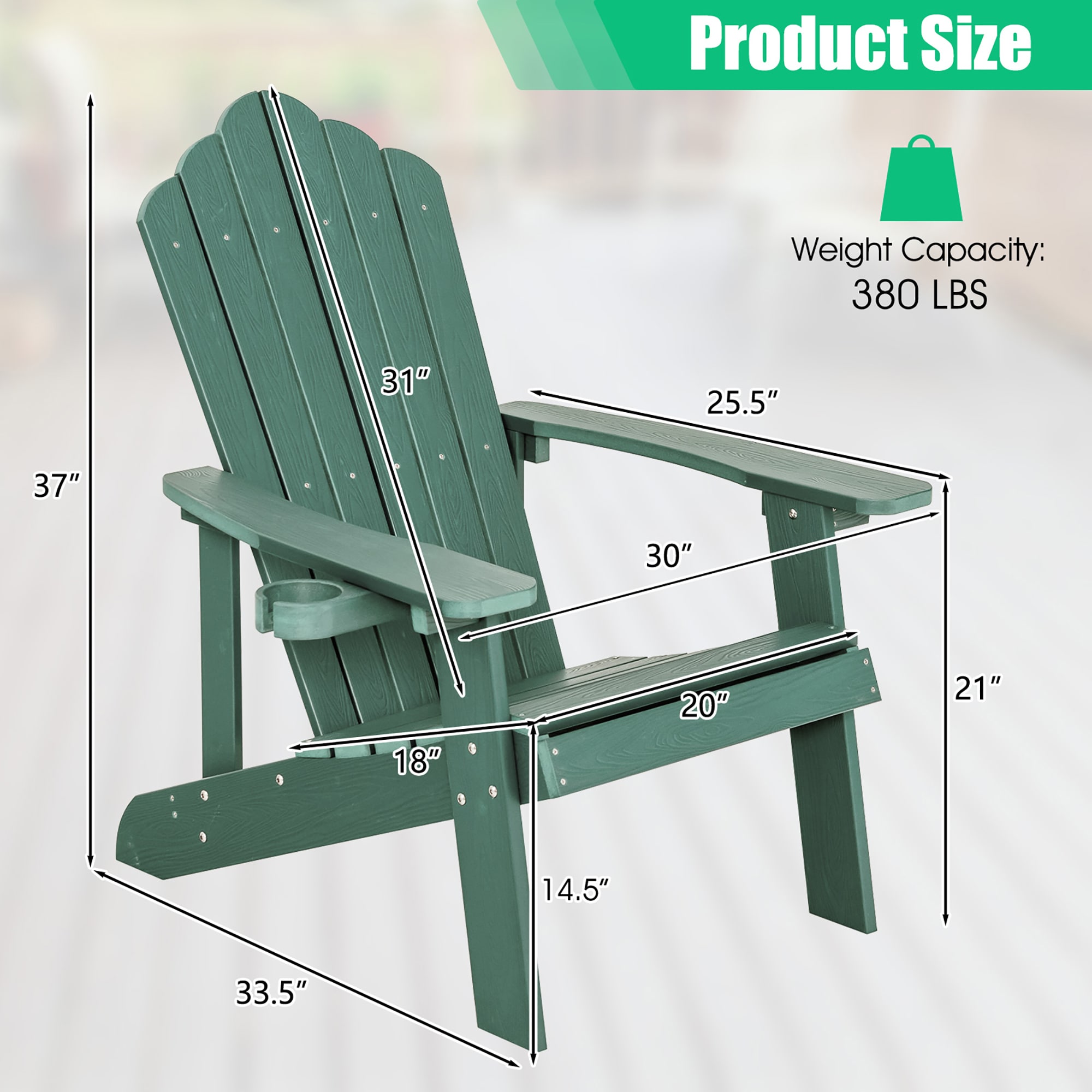 Costway NP10983GN Patio-Chairs - View #10