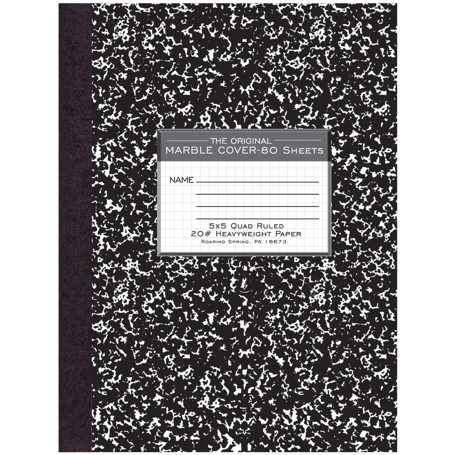Roaring Spring Paper Products Roaring Spring Black Marble Composition ...