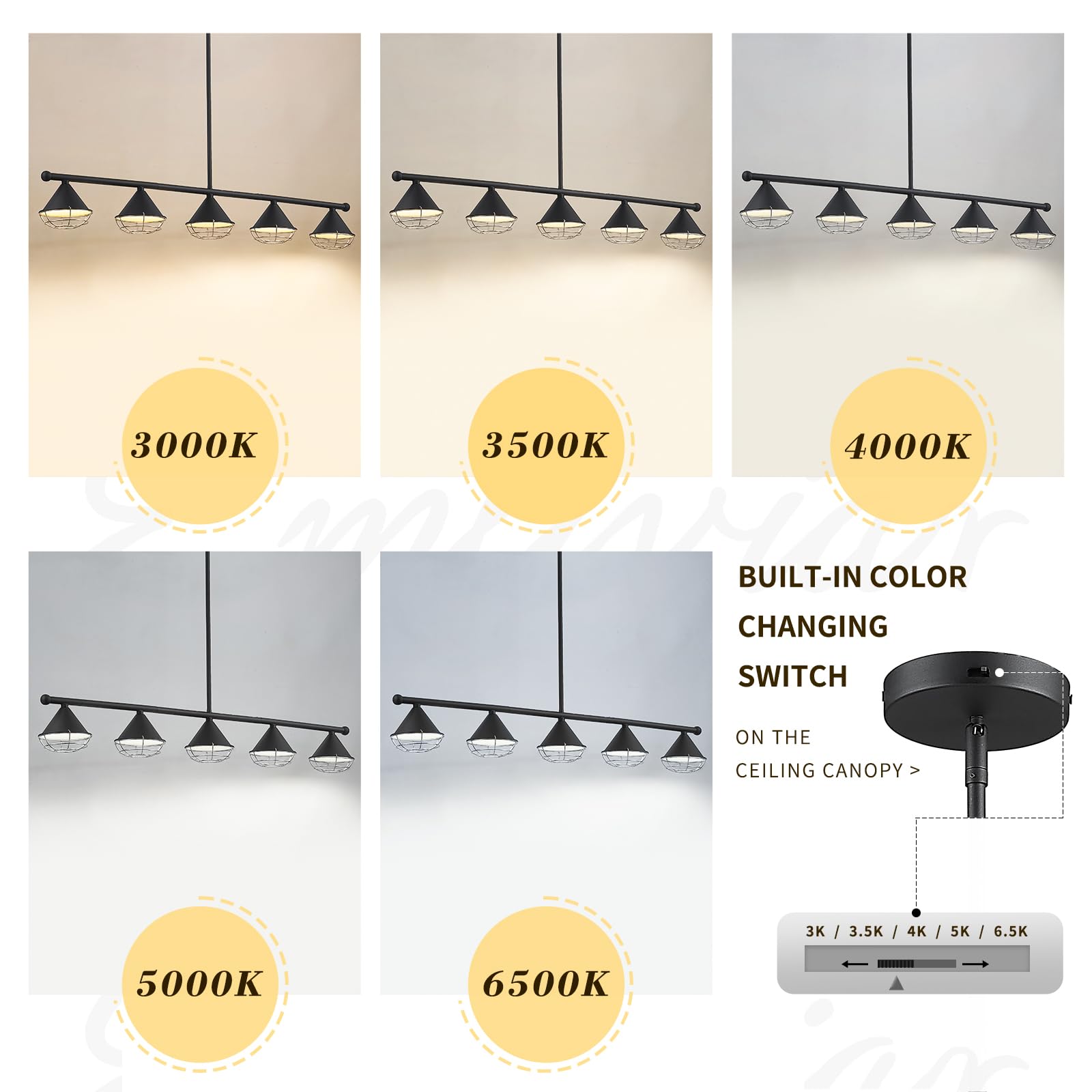 LTMATE LSYSE278LP-5-LED BK Pendant-Lights - View #4