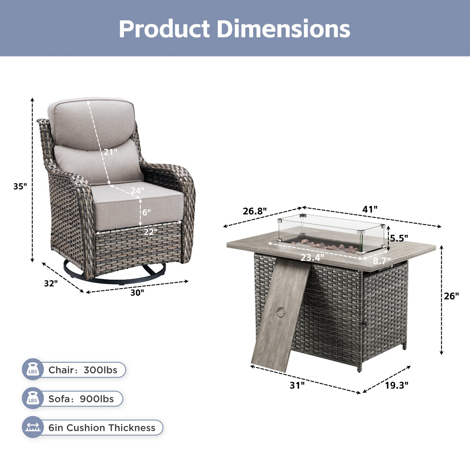 Gymojoy FS2602198 Patio-Conversation-Sets - View #10