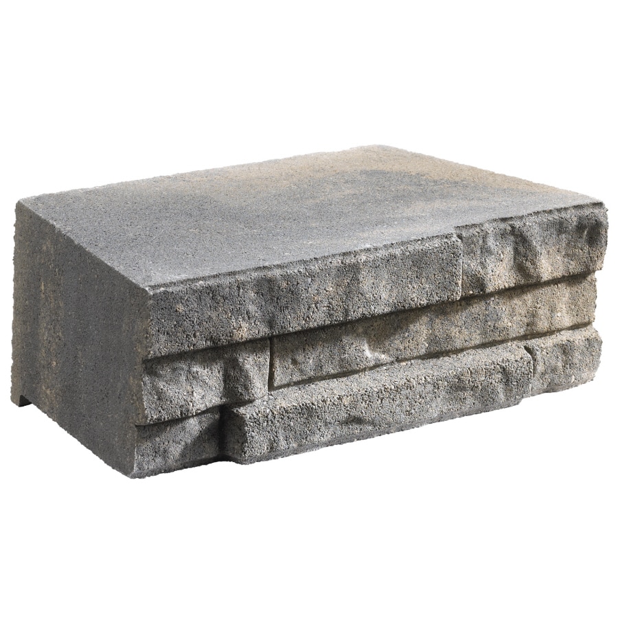 Anchor Charcoal Tan Ledgewall Retaining Wall Block Common 12 In X 4 In Actual 12 In X 4 In In The Pavers Stepping Stones Department At Lowes Com