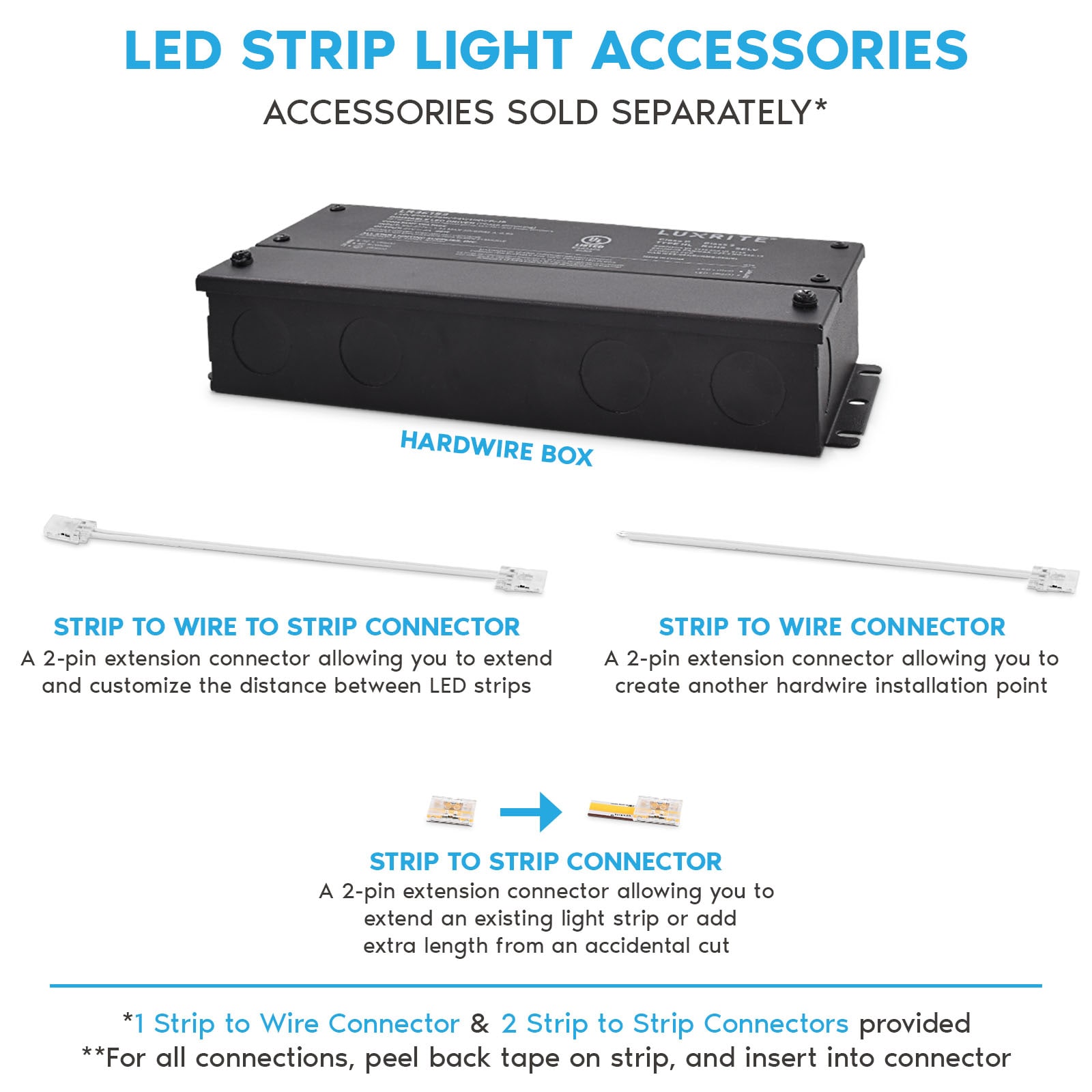 Luxrite 1-Light Soft White LED Strip Light In The Strip Light Fixtures ...