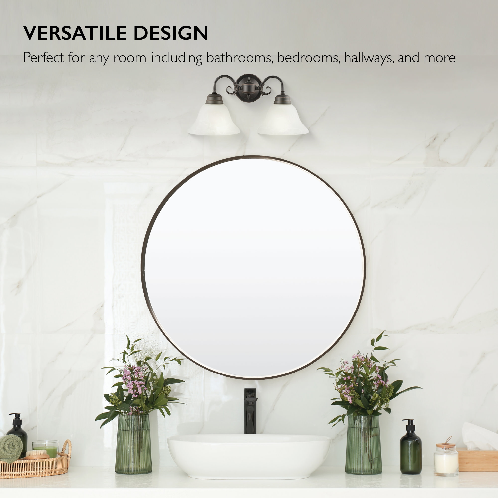 Elegant Millbridge Oil Rubbed Bronze 2-Light Wall Sconce